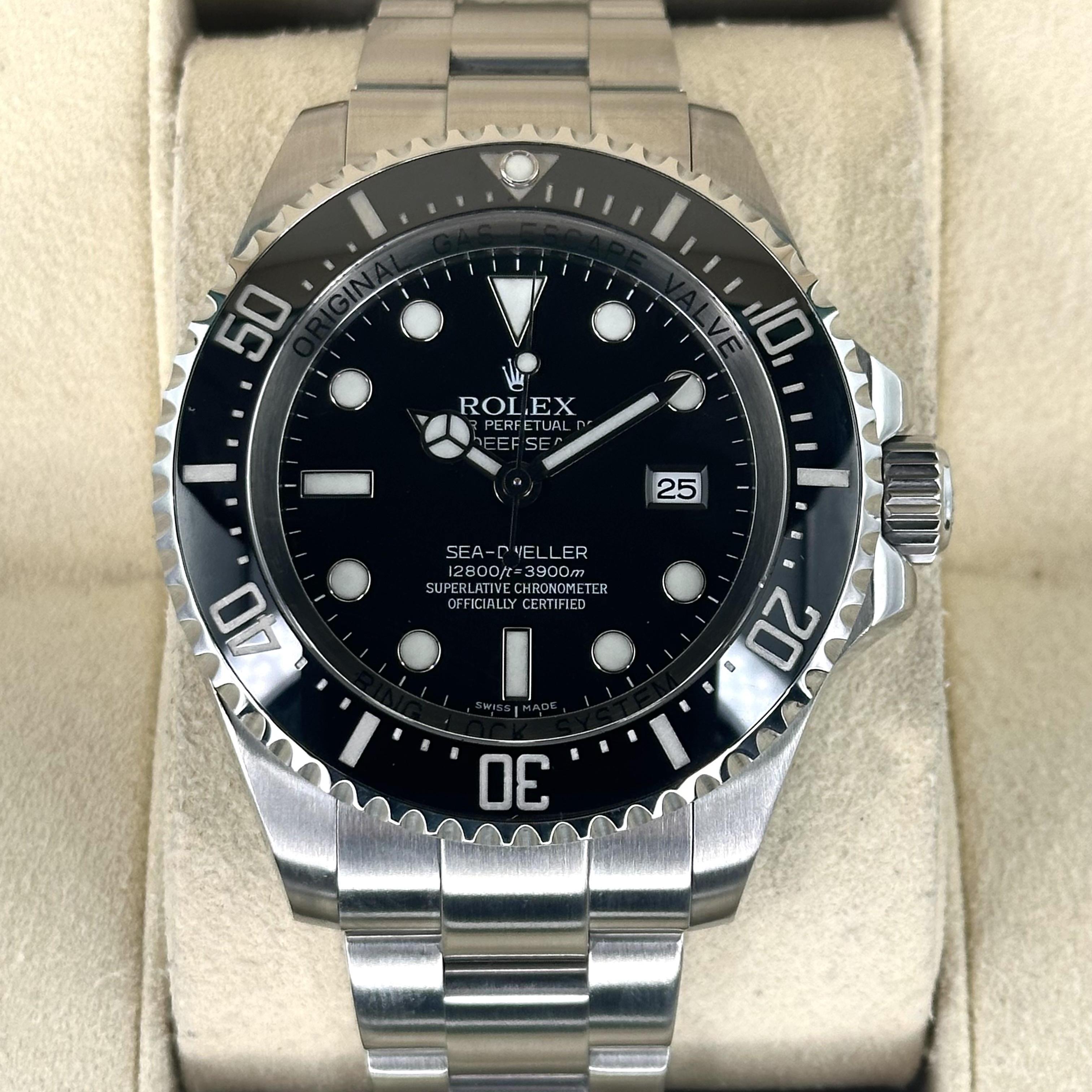 Deepsea Black Dial Oyster Steel 44mm