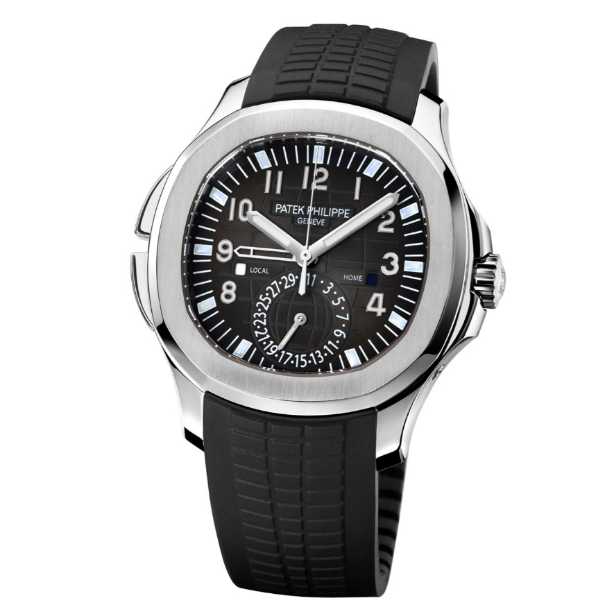 Patek Philippe Aquanaut Dual Time Black Dial Automatic Men's Watch 5164A-001