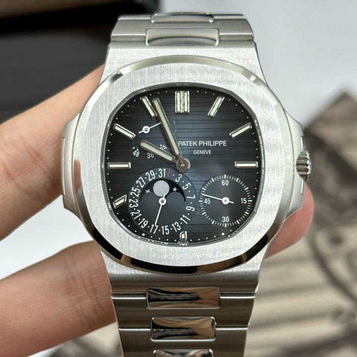 Patek Philippe Nautilus Moon Phase Stainless Steel/ Blue Date Dial 5712/1A-001