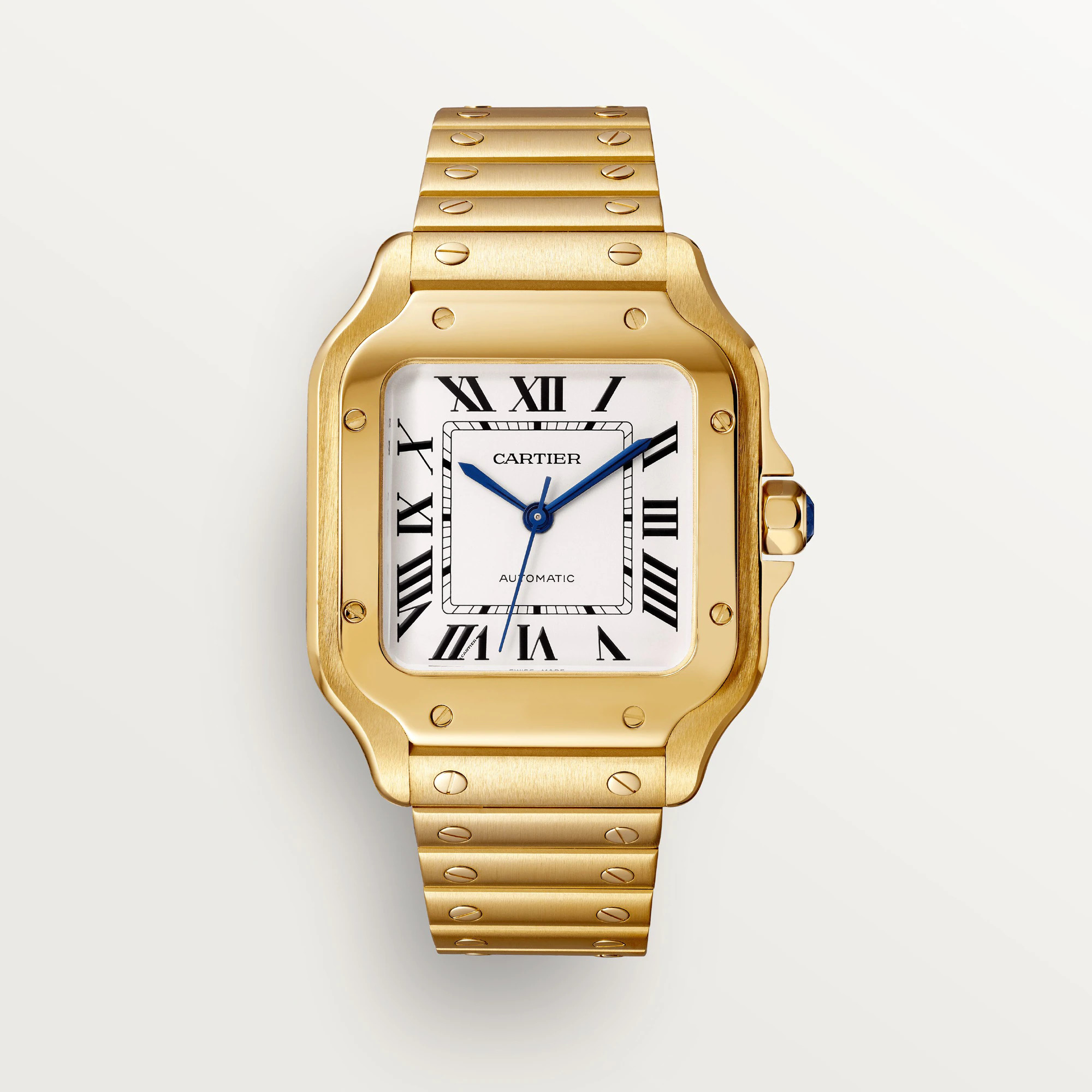 Cartier Santos 18K Yellow Gold Men’s Watch, WGSA0010
