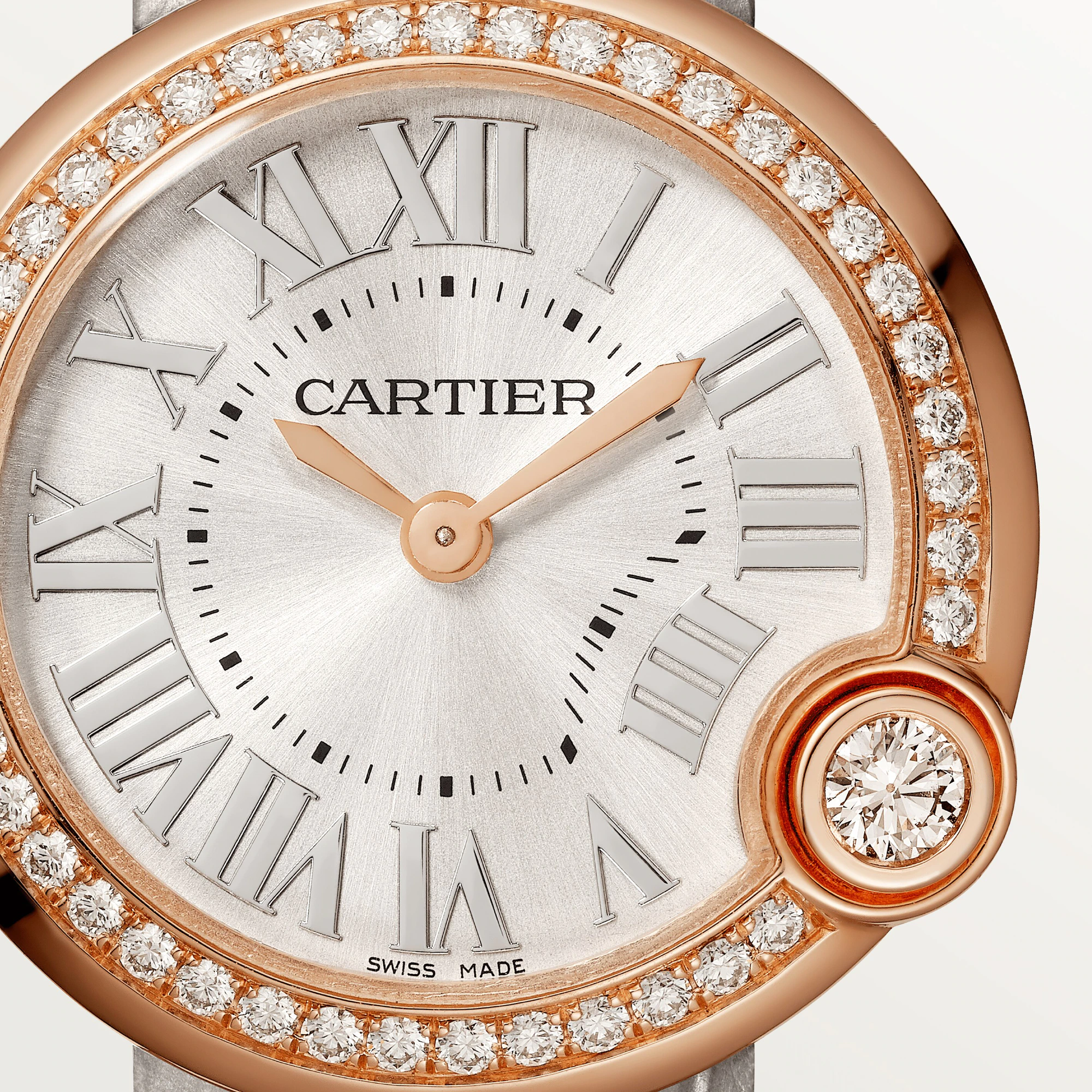 Cartier Ballon Blanc 18K Rose Gold & Diamond Lady’s Watch, WJBL0008