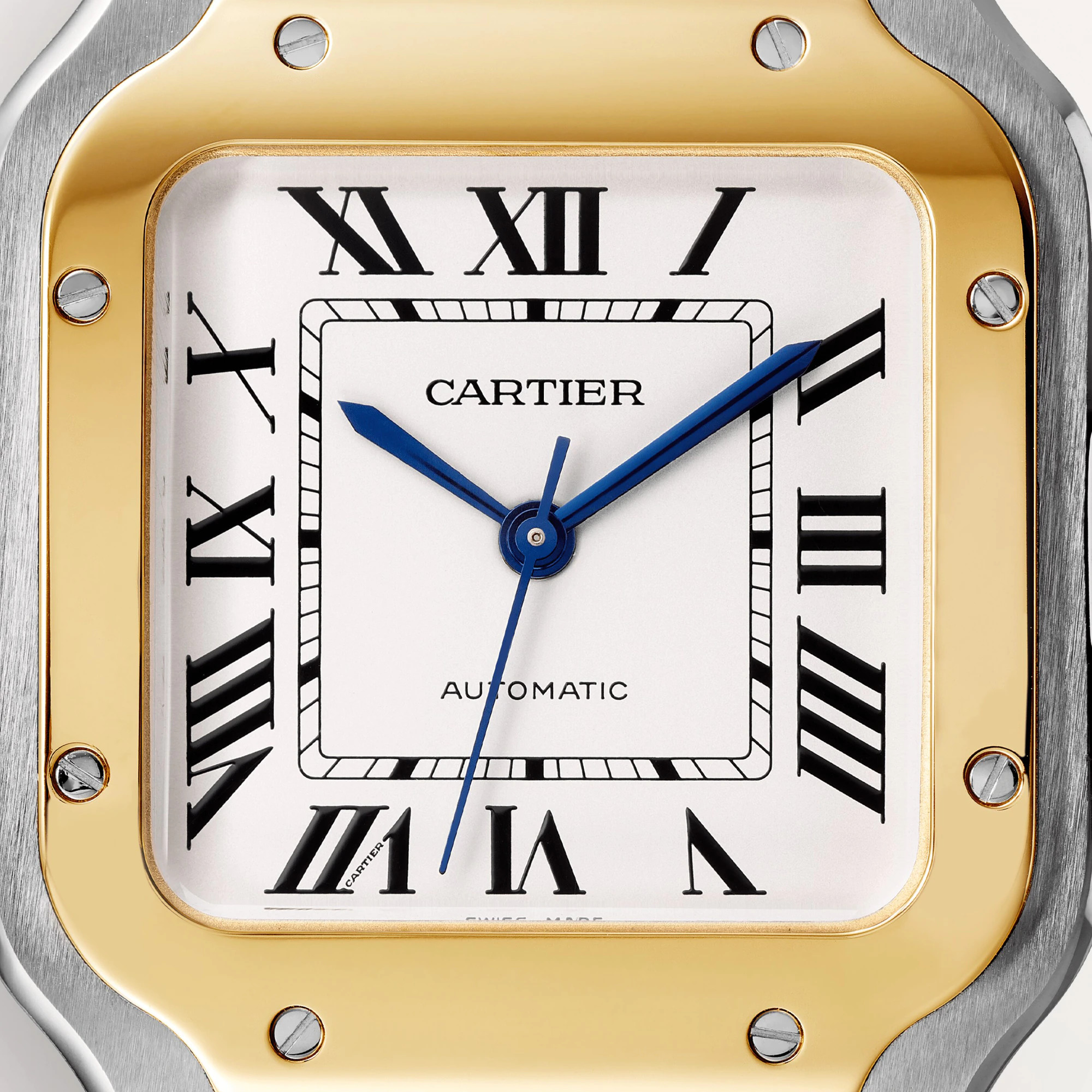 Cartier Santos Stainless Steel & Yellow Gold Unisex Watch, W2SA0007