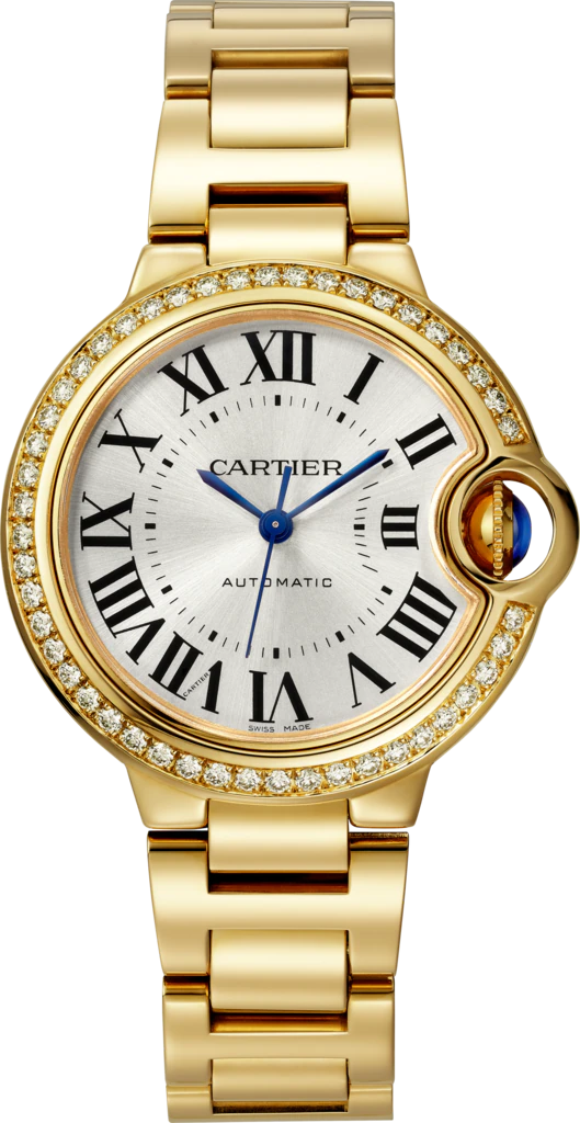 Cartier Ballon Bleu 33 mm Yellow Gold & Diamond Lady’s Watch,  WJBB0069