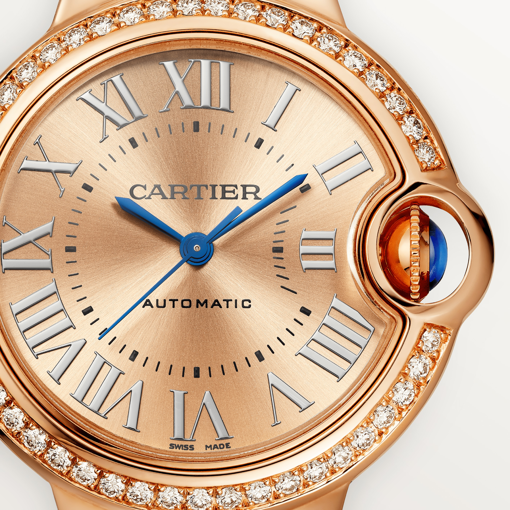 Cartier Ballon Bleu 33 mm Rose Gold & Diamonds Lady’s Watch, WJBB0076