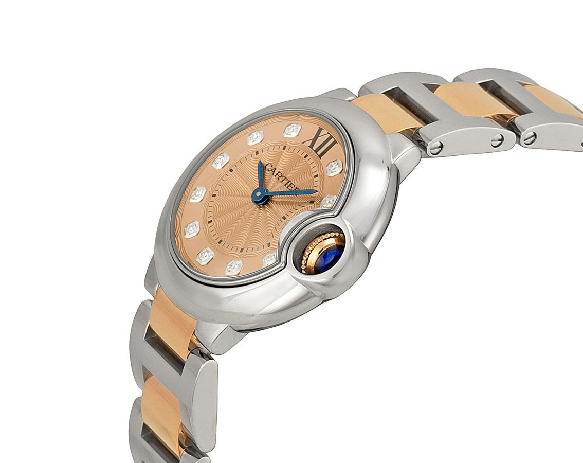 Cartier Ballon Bleu Stainless Steel & 18K Rose Gold & Diamonds Lady’s Watch, WE902054