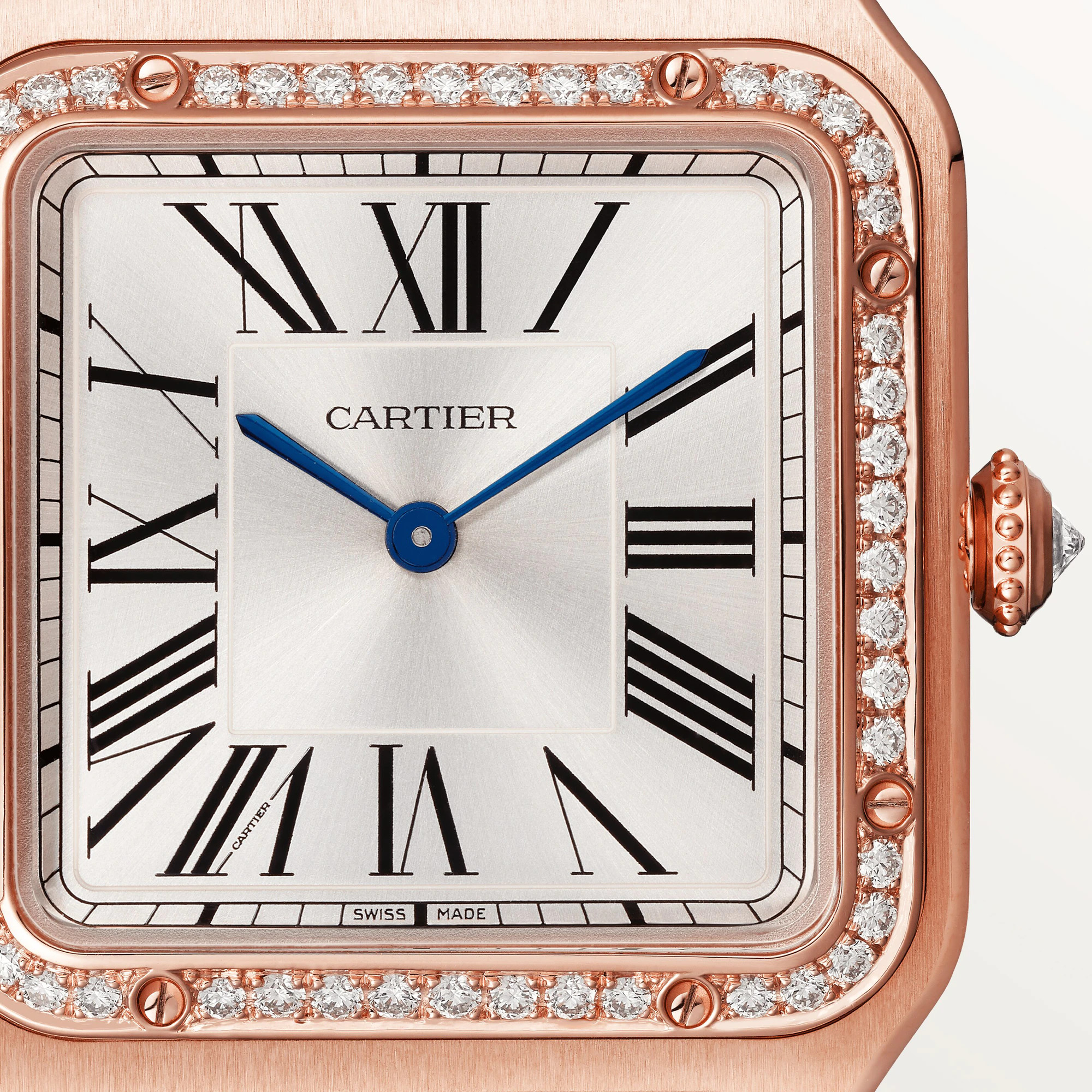 Cartier Santos 18K Rose Gold & Diamonds Lady’s Watch, WJSA0018
