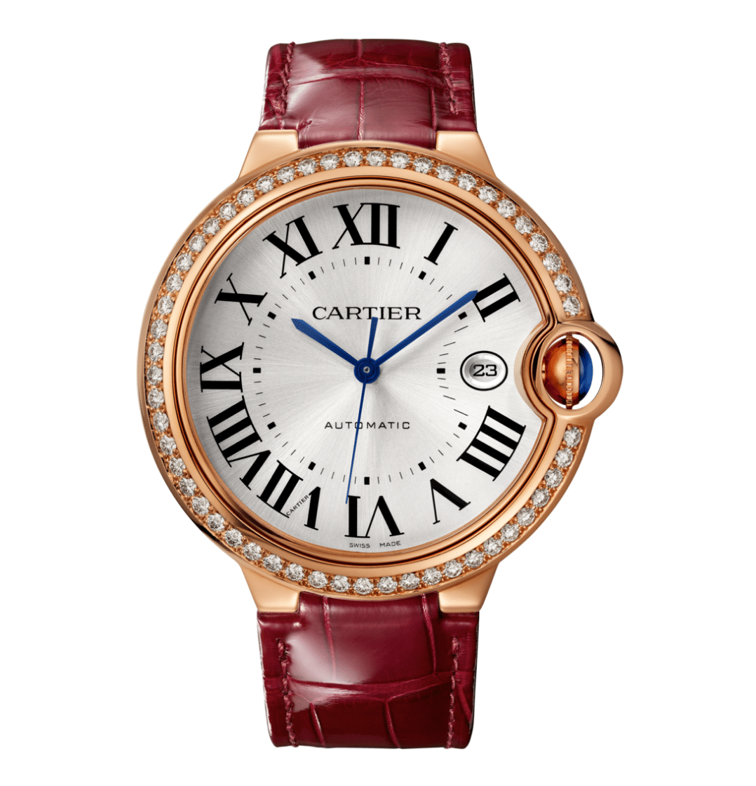 Cartier Ballon Bleu 42mm 18K Rose Gold & Diamonds Lady’s Watch, WJBB0035