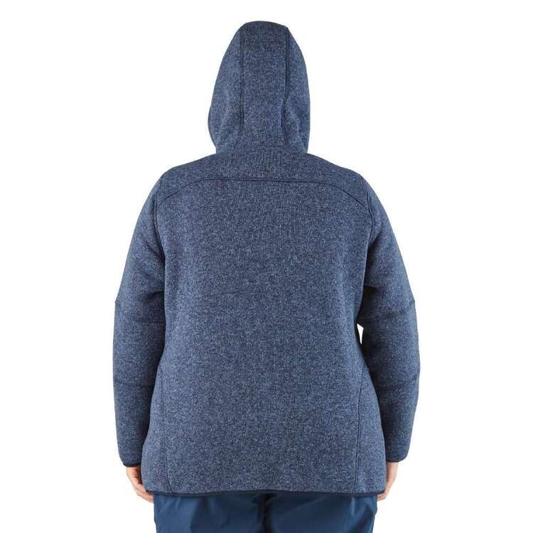 Gondwana Women's Domino Sherpa Lined Fleece Jacket Plus Size Navy Marle