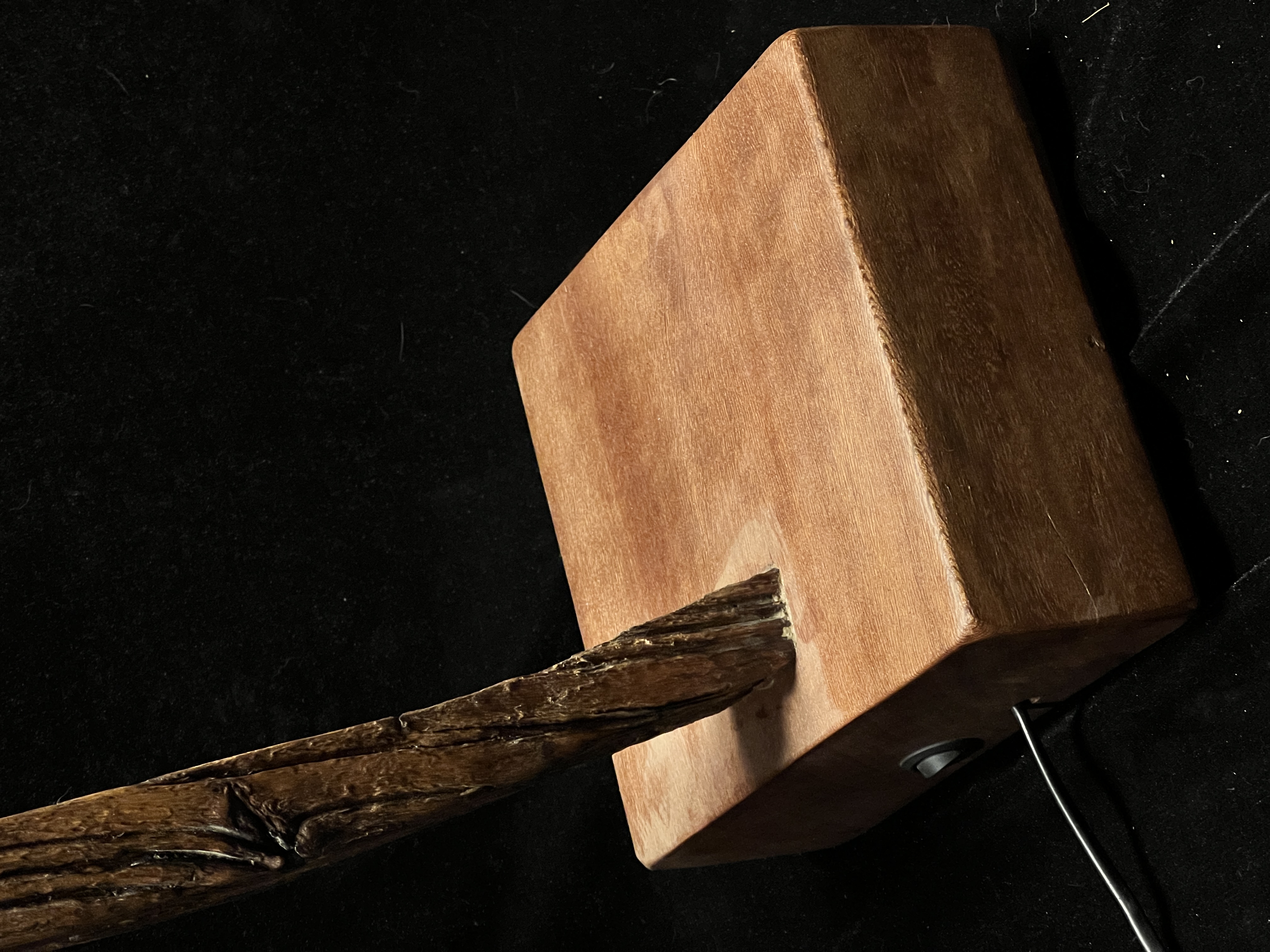 Original handmade old wood new Zen floor lamp 