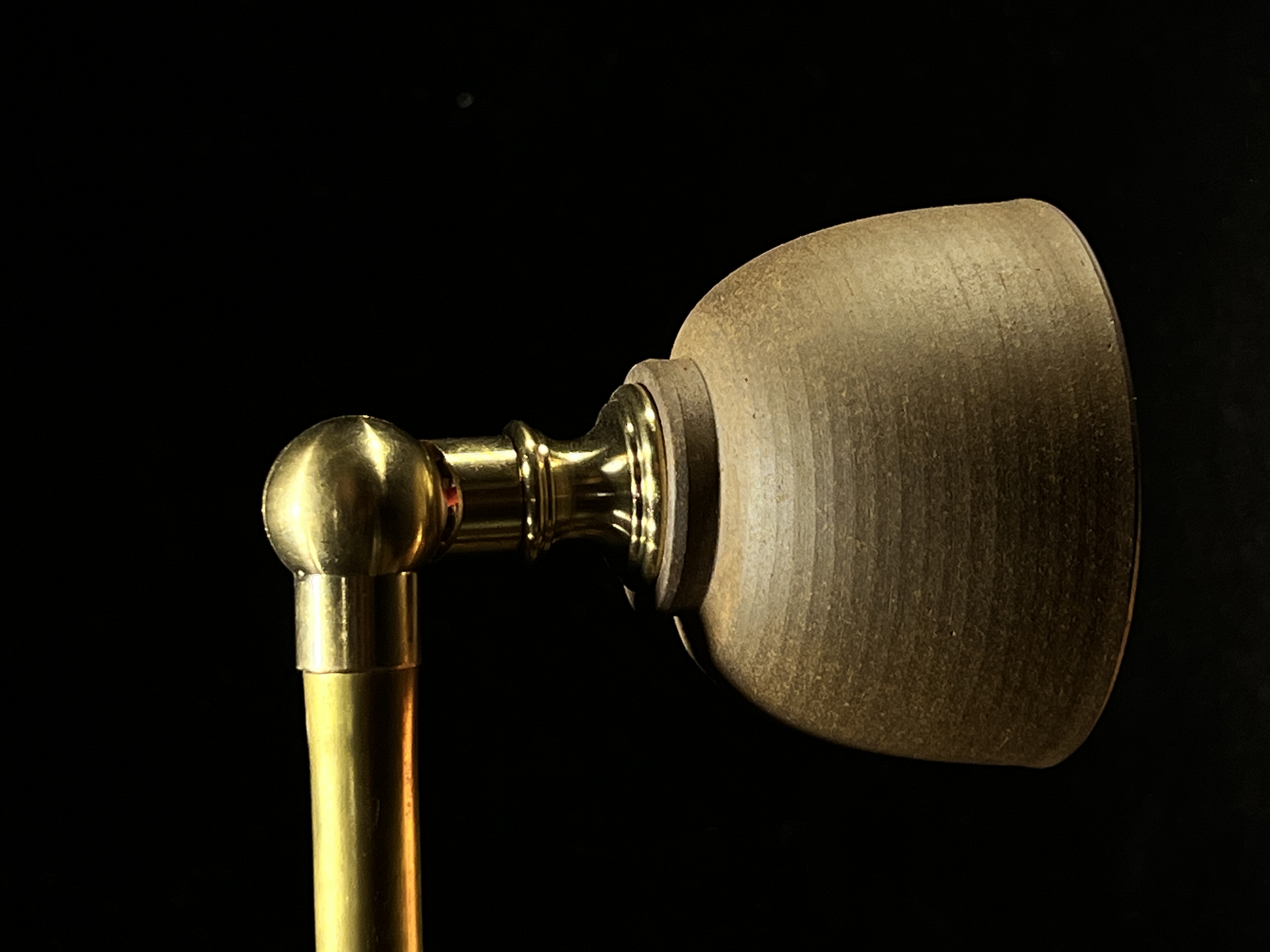 Original handmade retro industrial style silver-embedded table lamp 