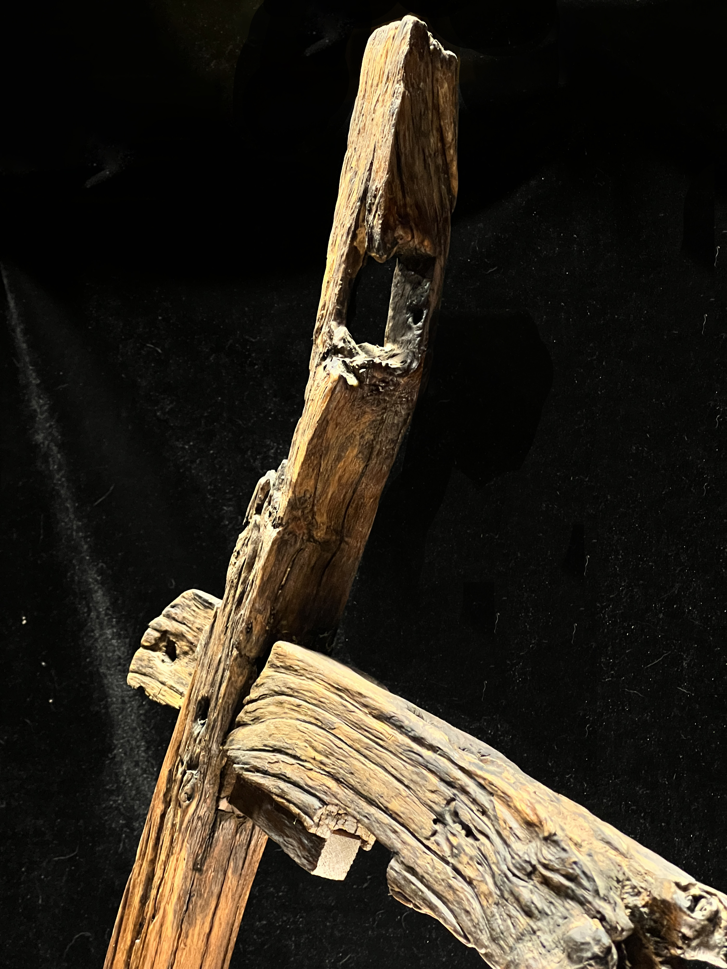 Original handmade old wood new Zen floor lamp 