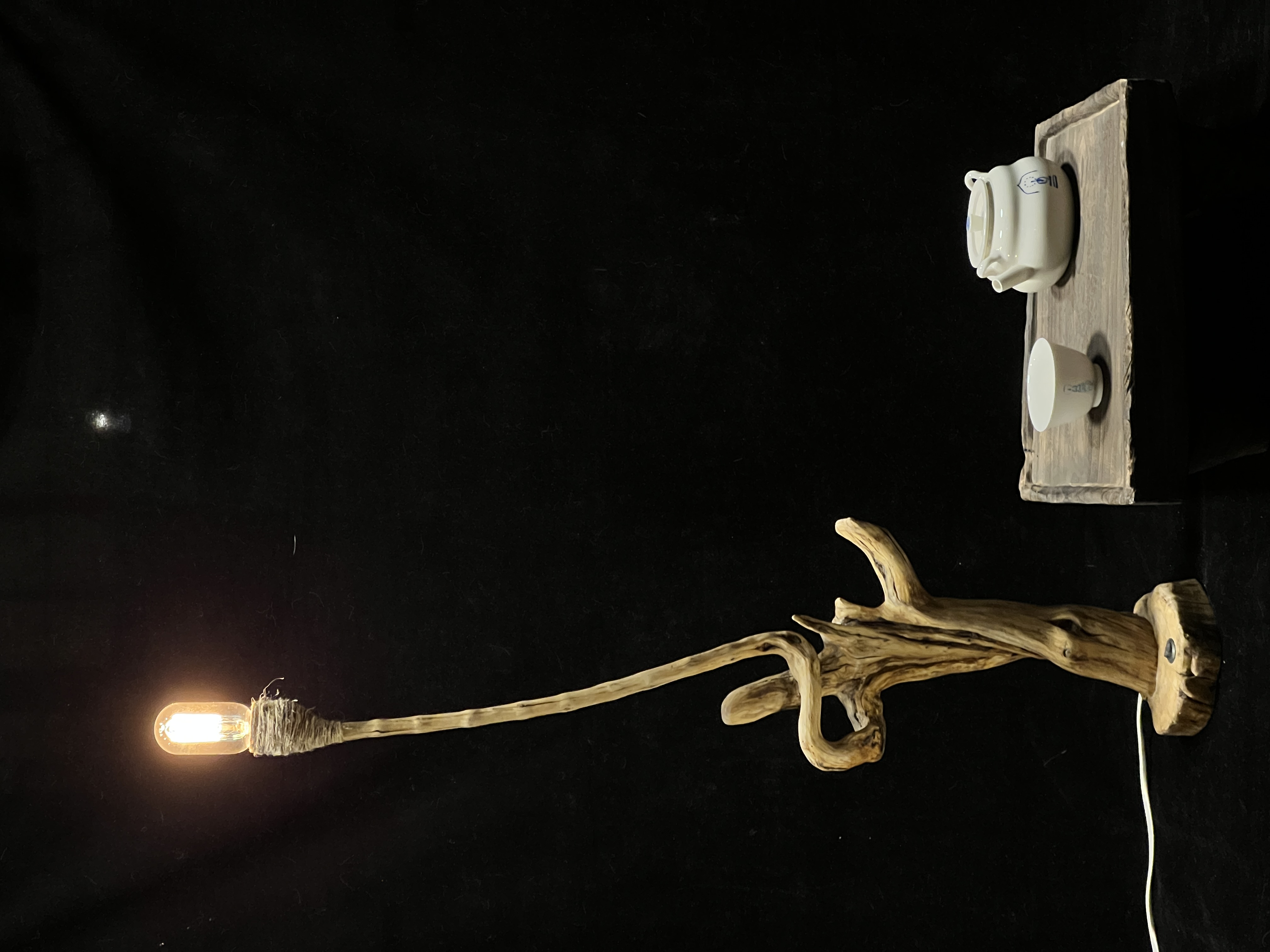 Original handmade random wooden ambient light