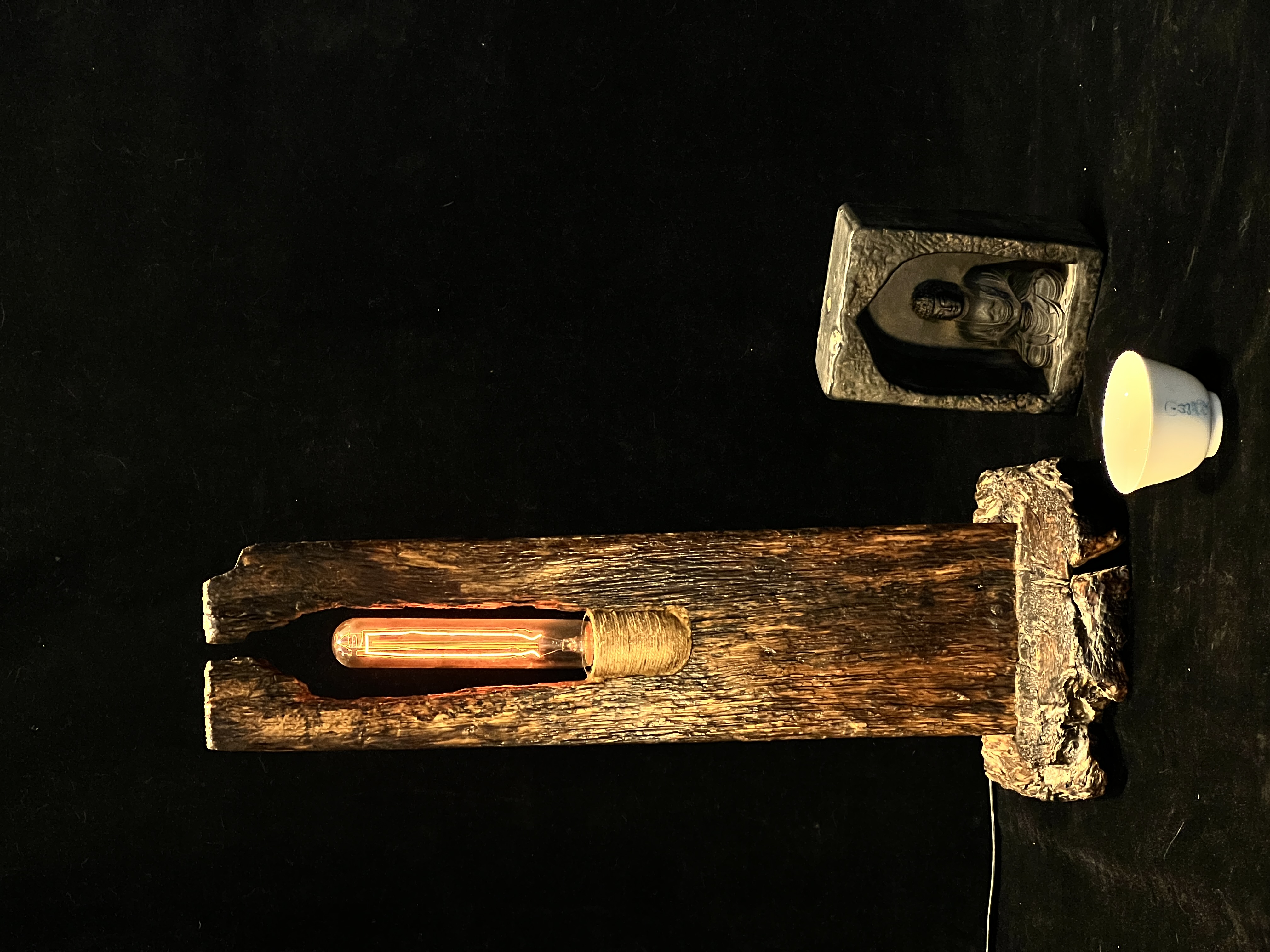 Original handmade old wood new atmosphere lamp 