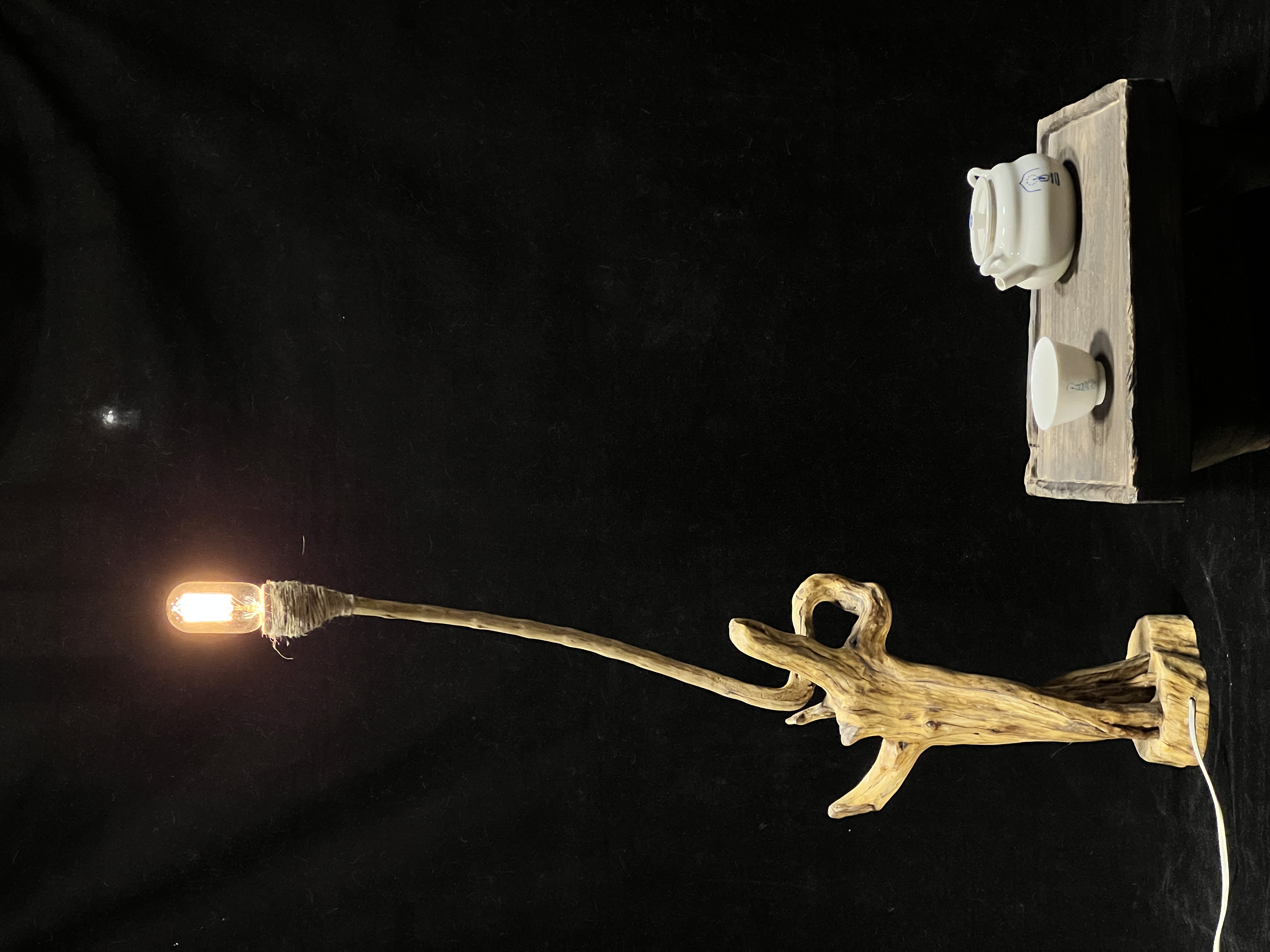 Original handmade random wooden ambient light 