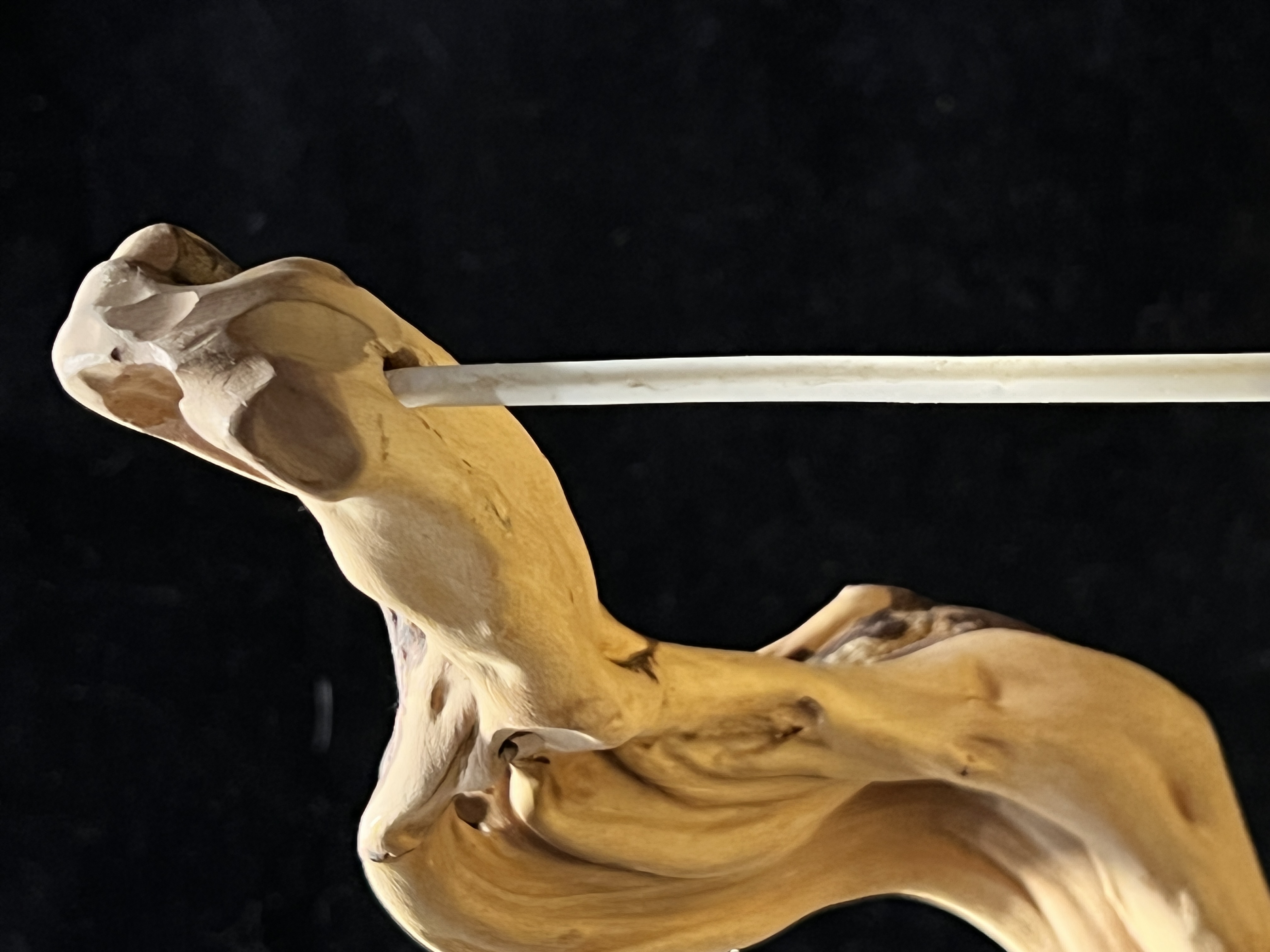 Original handmade retro Chinese root art table lamp 