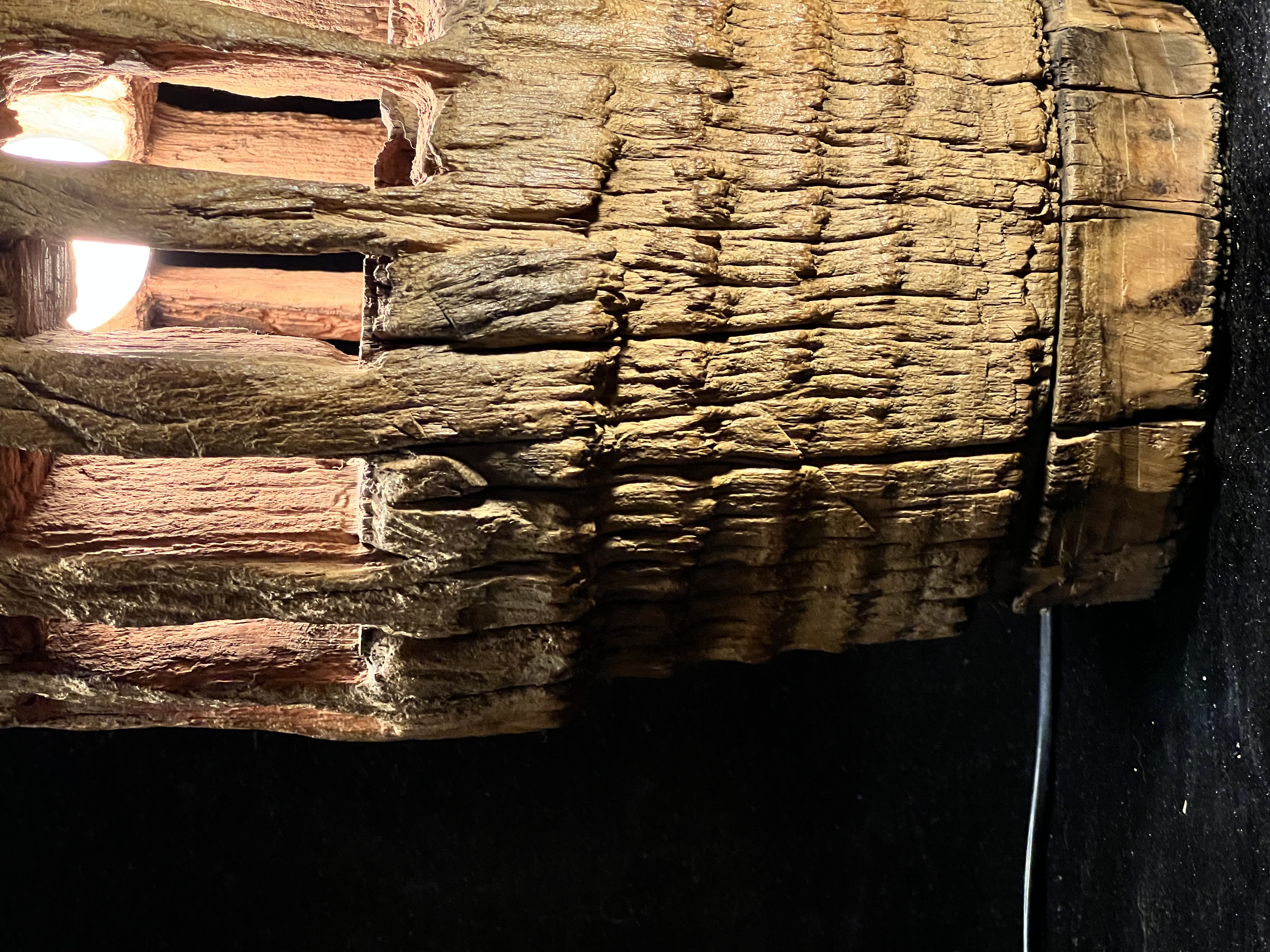 Original handmade old wood and new atmosphere light 