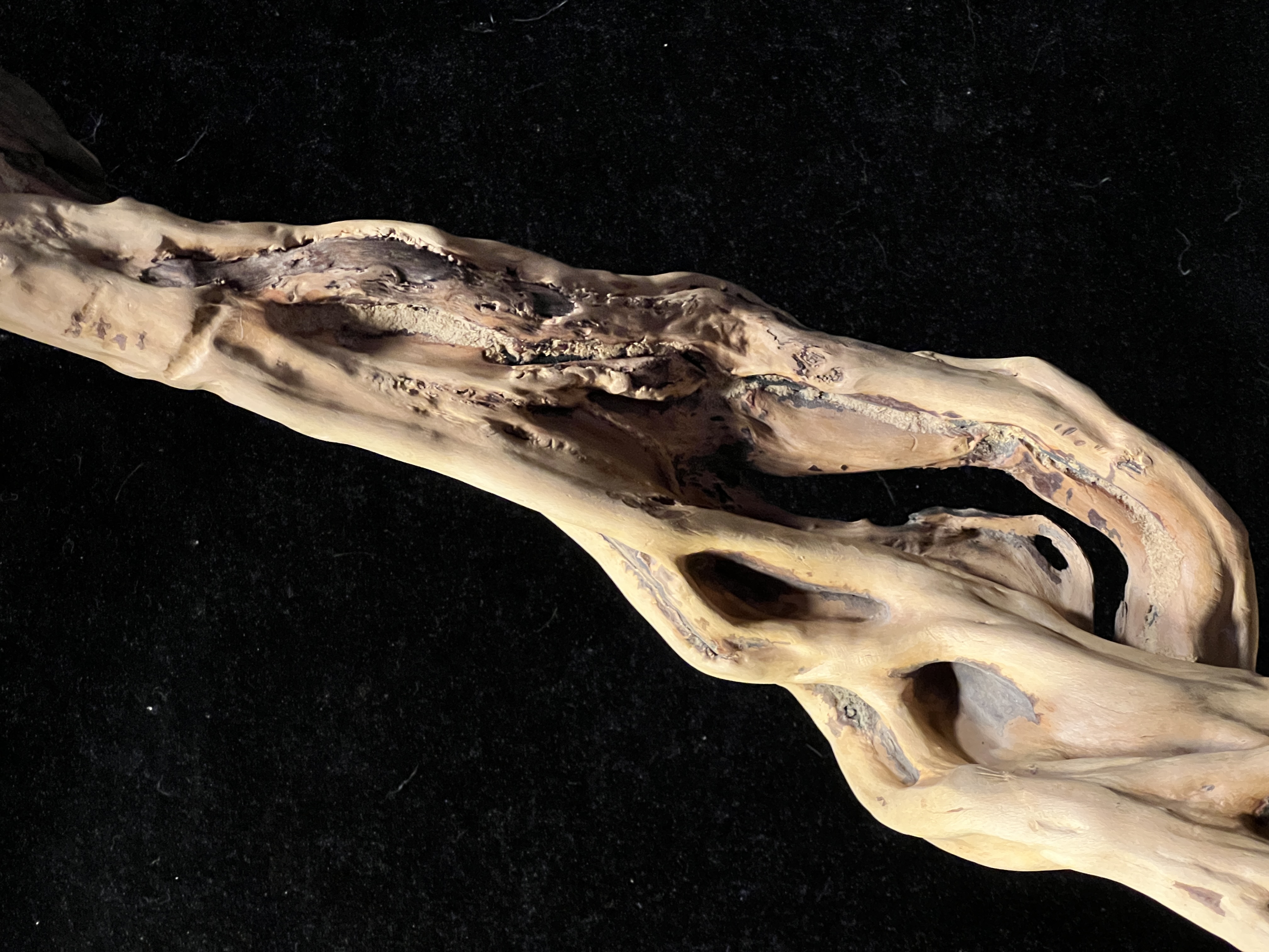 Original handmade retro Chinese root art table lamp 