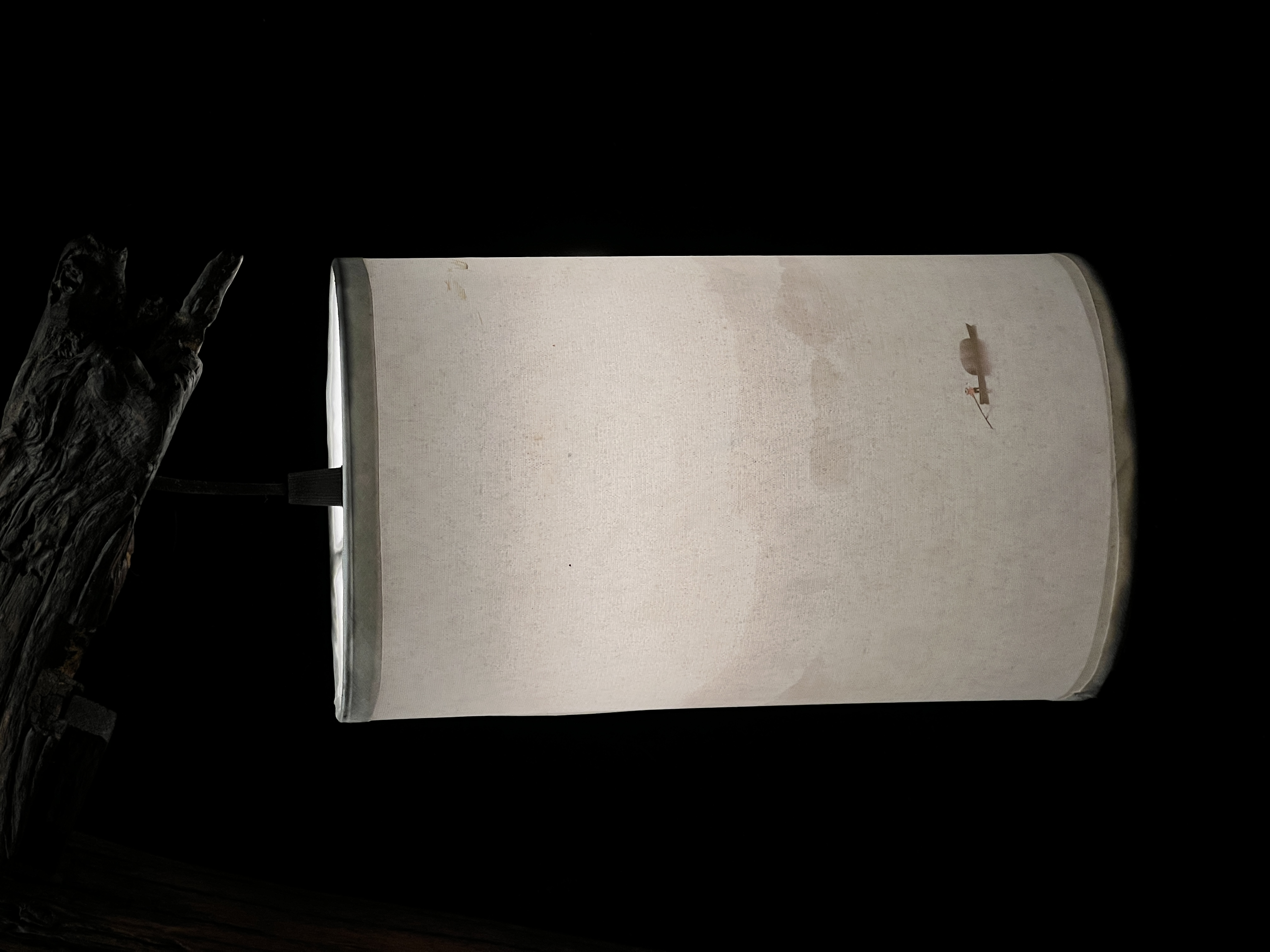 Original handmade old wood new Zen floor lamp 