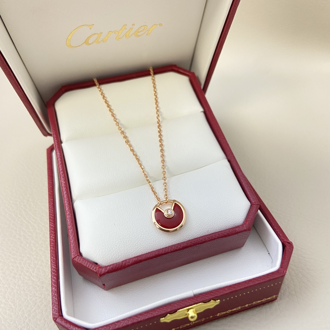 Cartier Necklace Classic Double-Sided Shell Mini Amulet Necklace