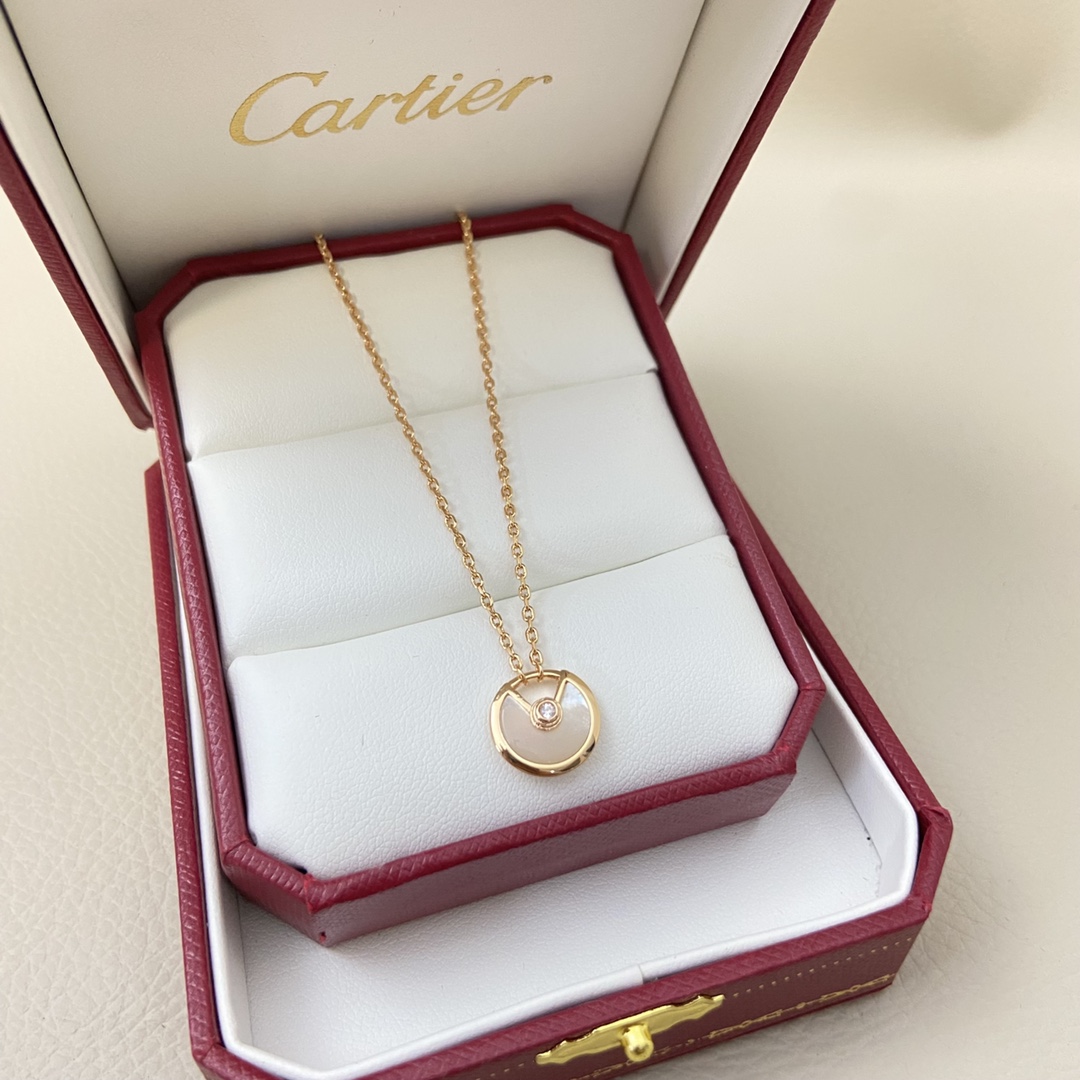 Cartier Necklace Classic Double-Sided Shell Mini Amulet Necklace