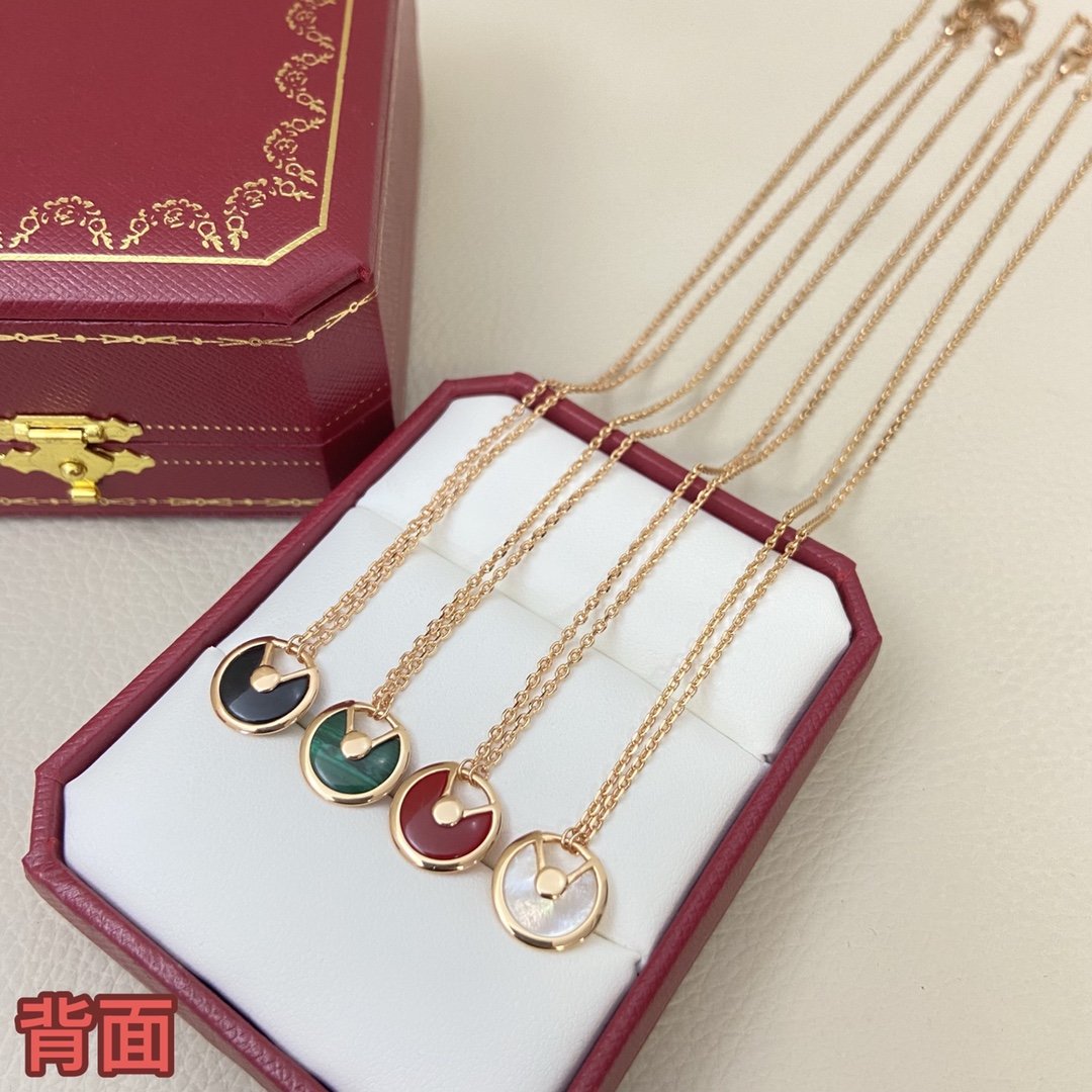 Cartier Necklace Classic Double-Sided Shell Mini Amulet Necklace