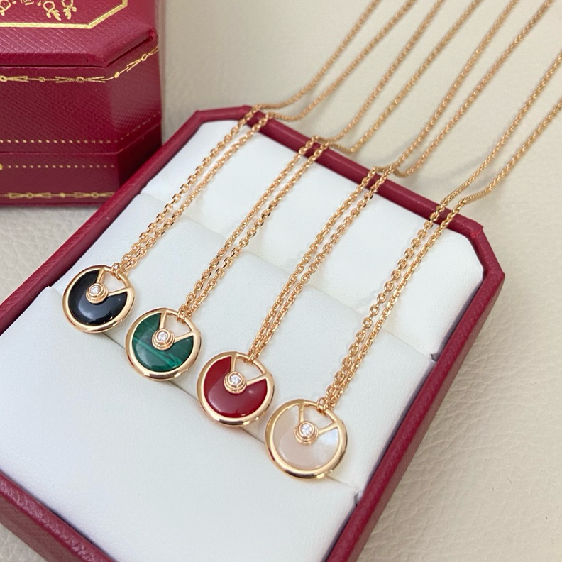 Cartier Necklace Classic Double-Sided Shell Mini Amulet Necklace