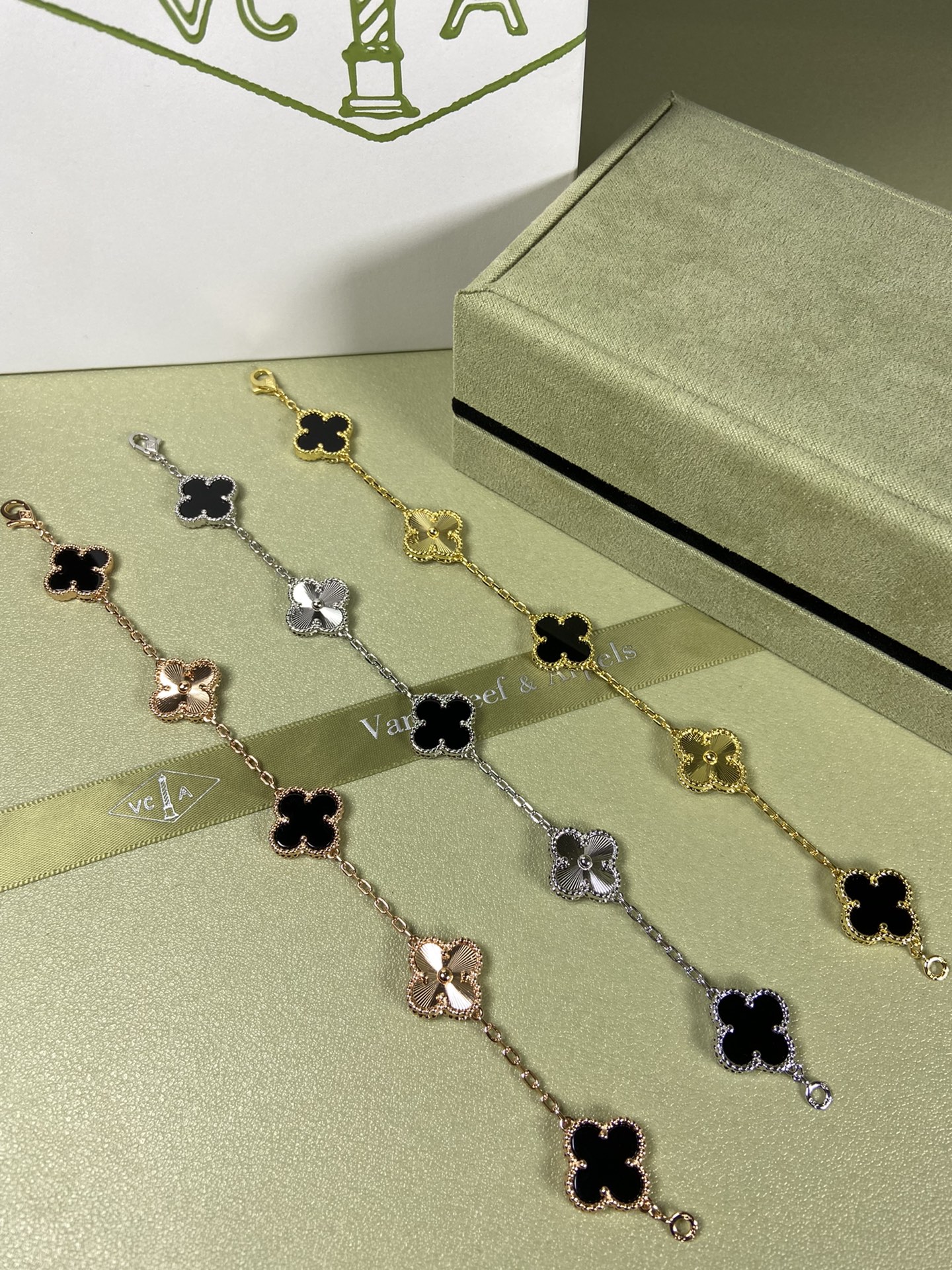 Van Cleef & Arpels Black Onyx Alhambra Bracelet