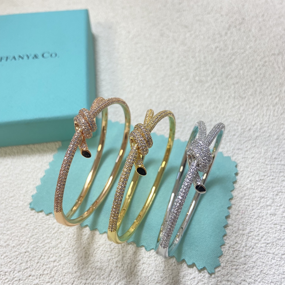 Tiffany Bracelet New full diamond twisted rope bracelet