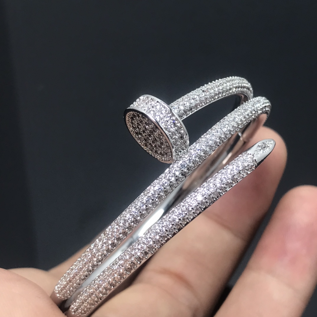 Cartier Bracelet New three-ring full diamond nail bracelet