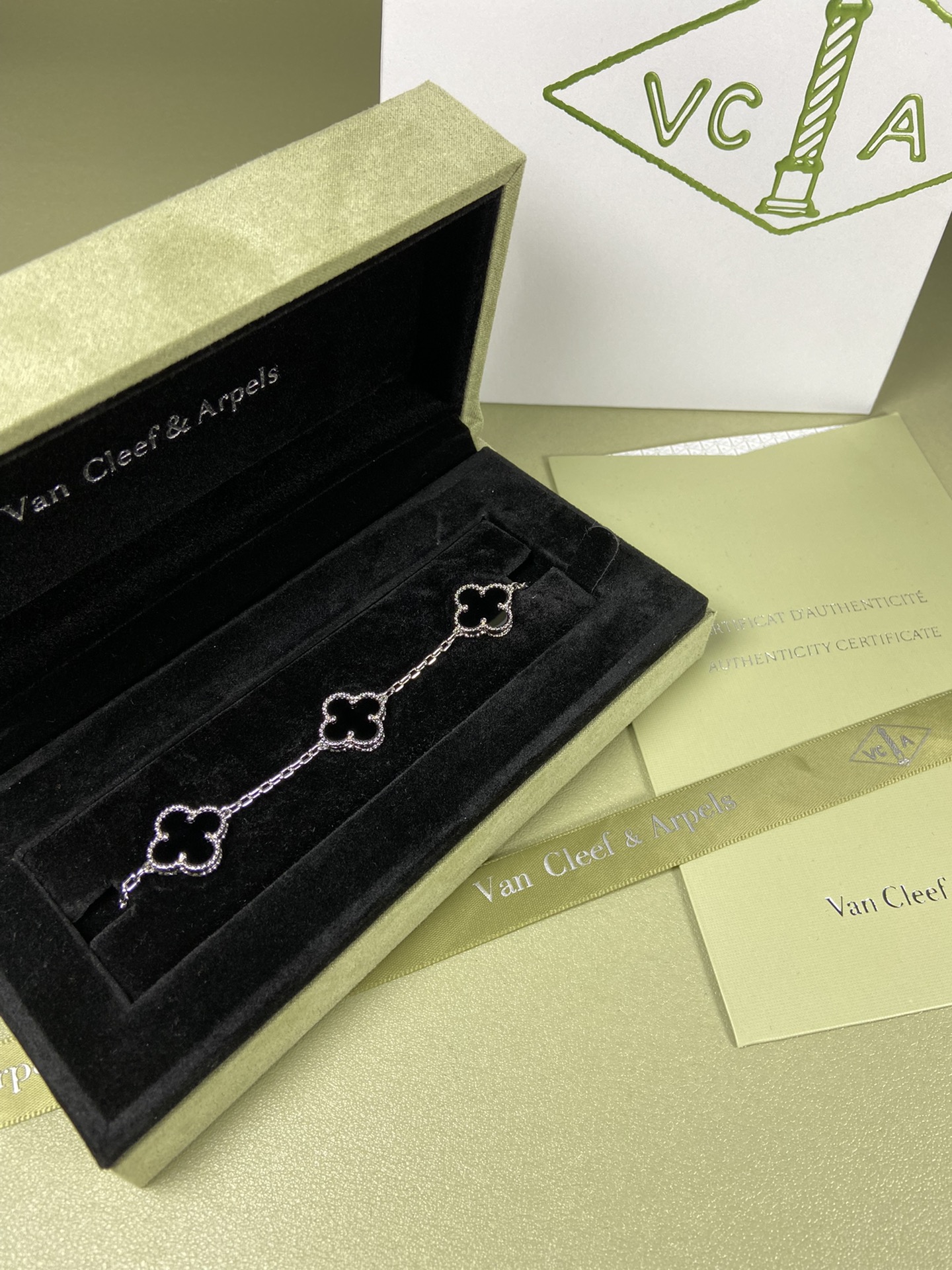 Van Cleef & Arpels Black Onyx Alhambra Bracelet
