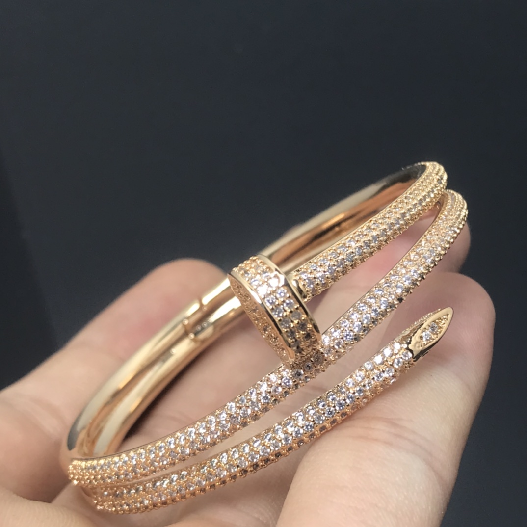 Cartier Bracelet New three-ring full diamond nail bracelet