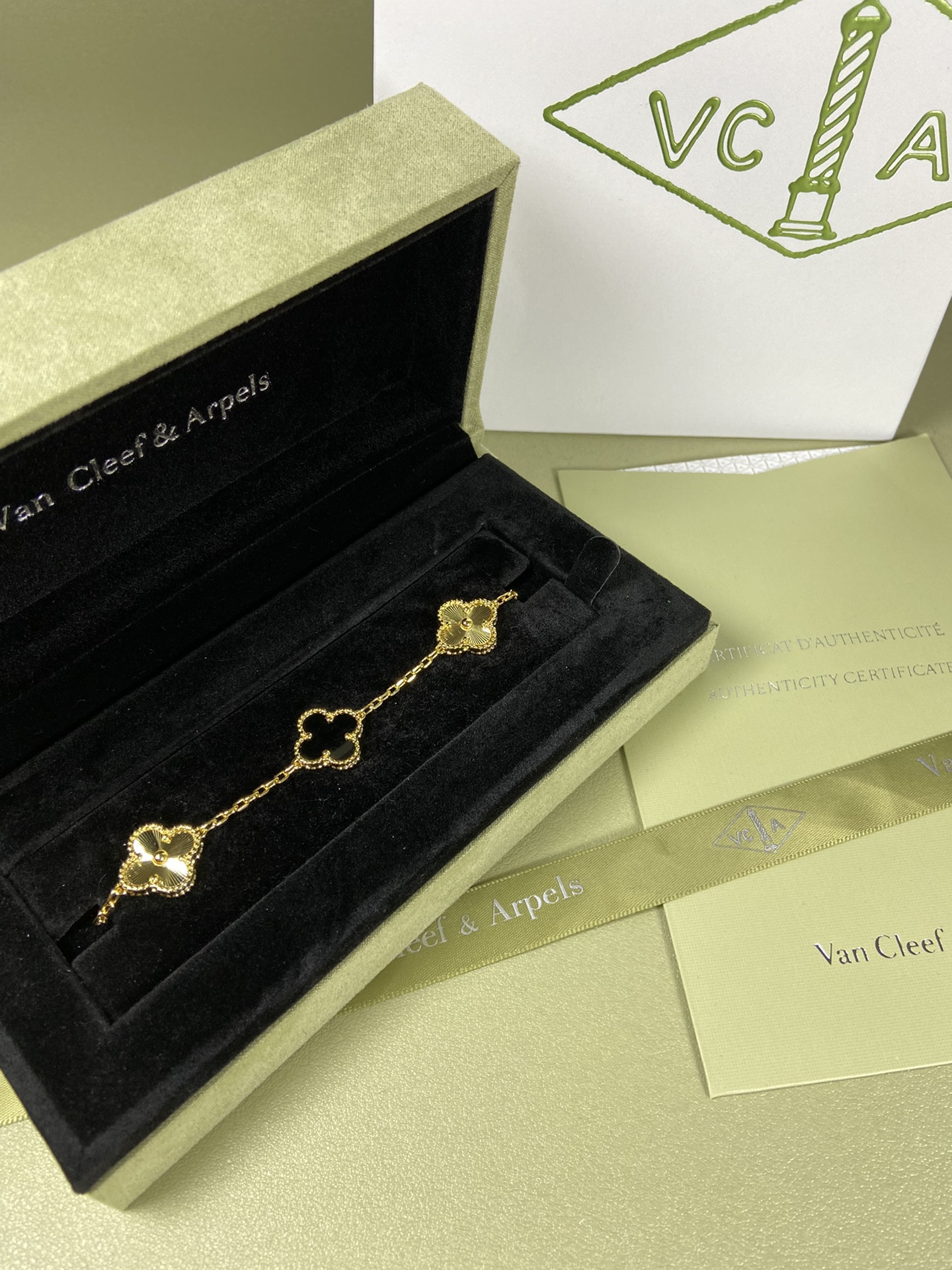 Van Cleef & Arpels Black Onyx Alhambra Bracelet