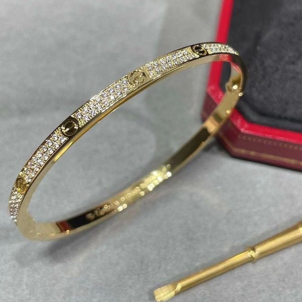 Cartier narrow version of the starry LOVE bracelet
