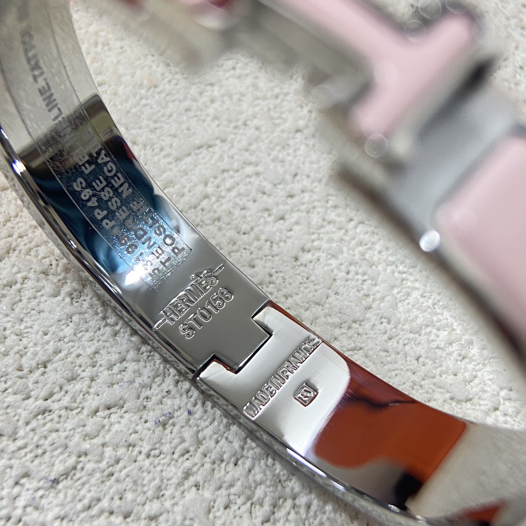 Hermes bracelet New candy powder full enamel H bracelet