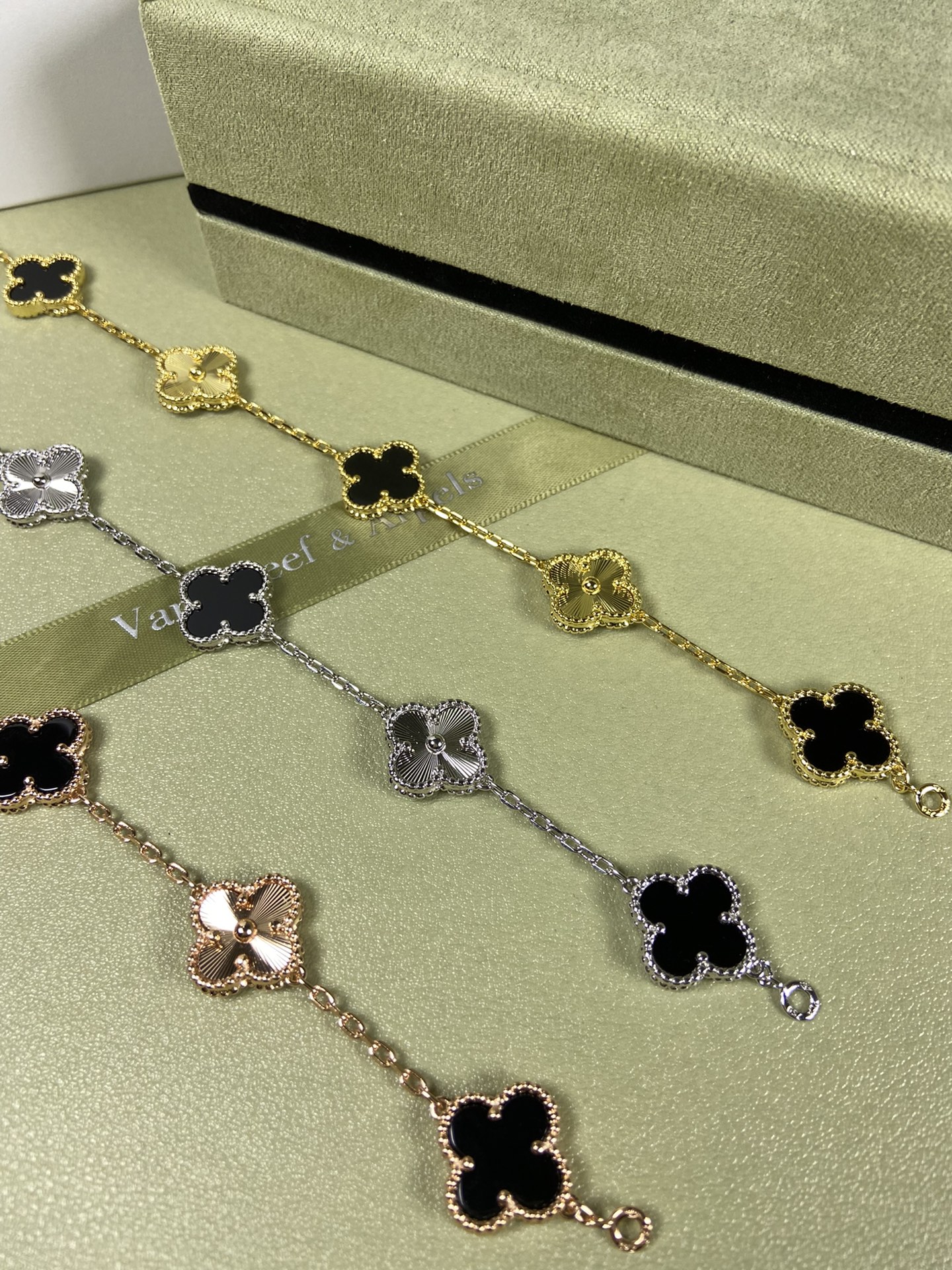 Van Cleef & Arpels Black Onyx Alhambra Bracelet