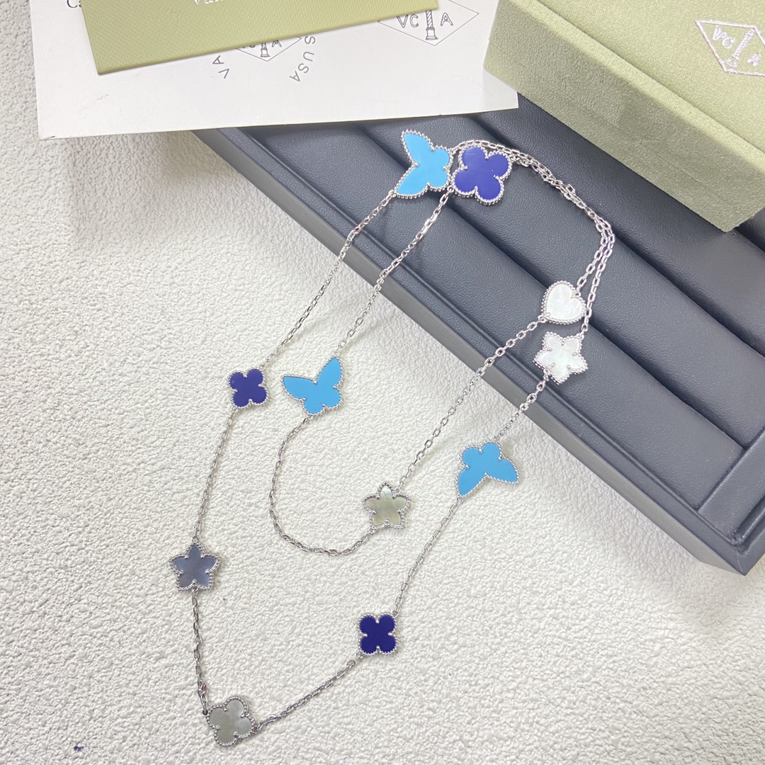 Van Cleef & Arpels Necklace New Star Butterfly Four-Leaf Clover Flower Necklace