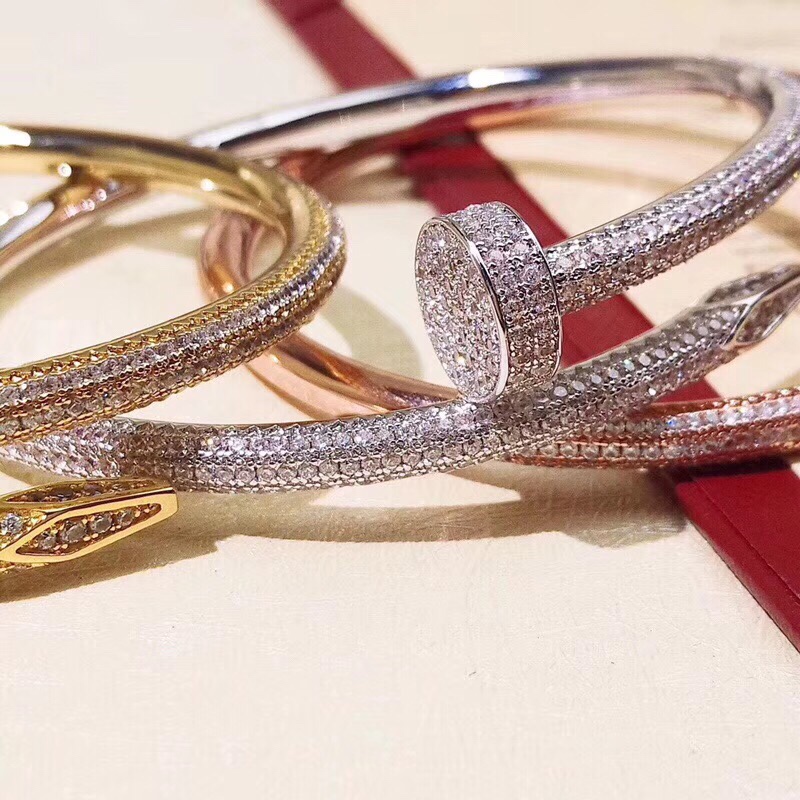 Cartier bracelet Full diamond nail bracelet
