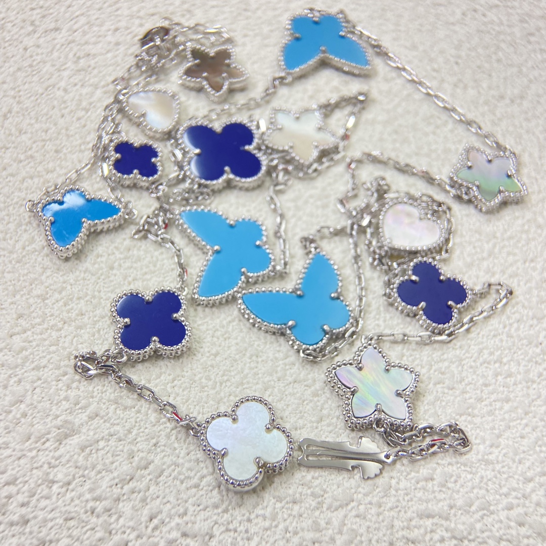 Van Cleef & Arpels Necklace New Star Butterfly Four-Leaf Clover Flower Necklace