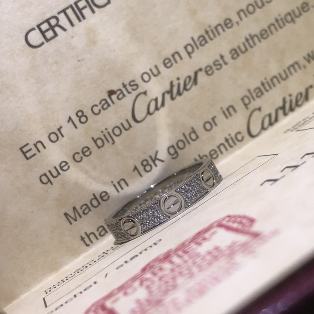 Cartier Rings Narrow version of the starry three-row diamond couple ring