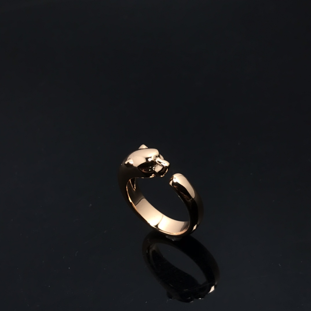 Cartier Rings New women's small head and tail full of diamond leopard head rings