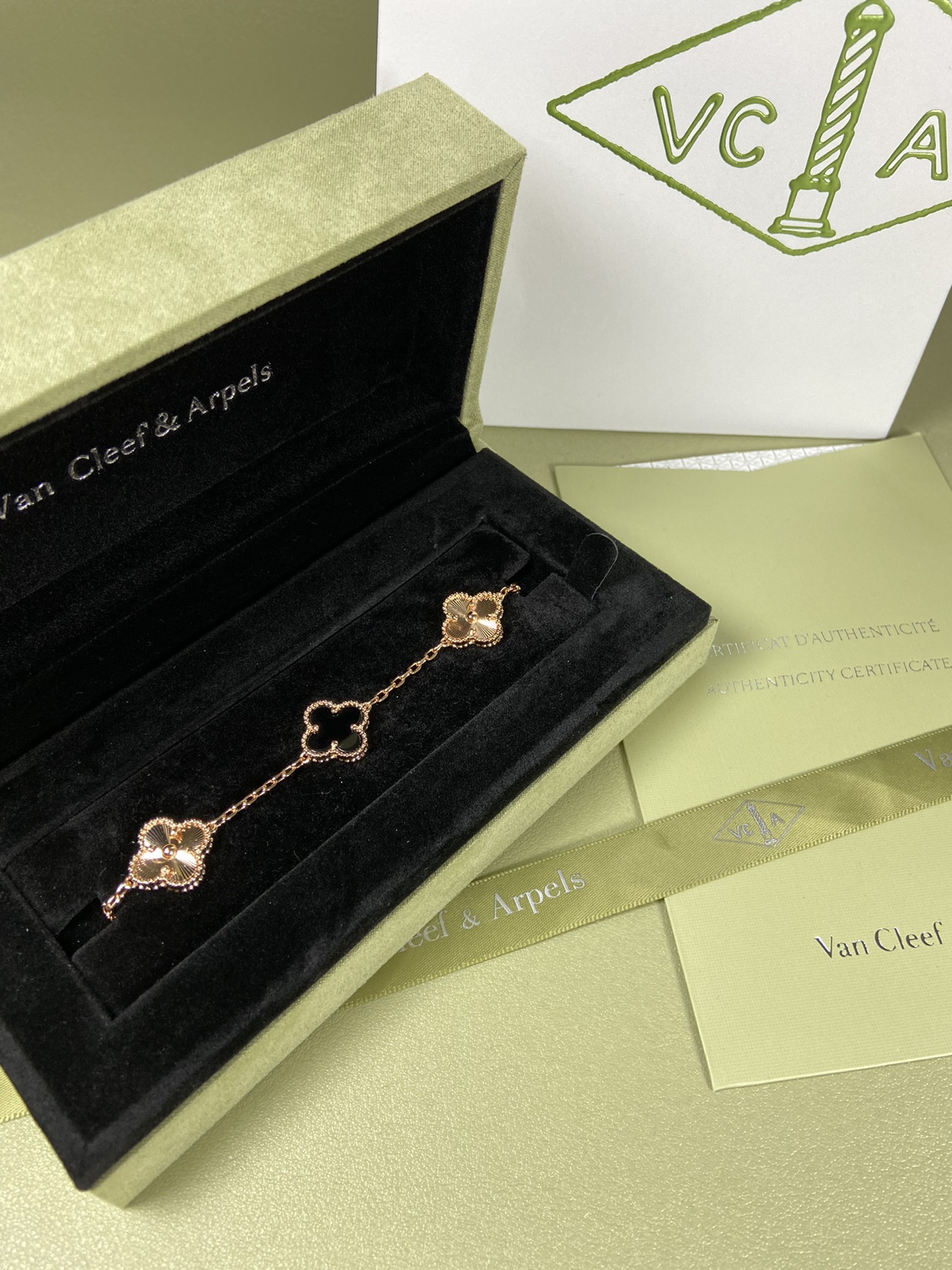 Van Cleef & Arpels Black Onyx Alhambra Bracelet