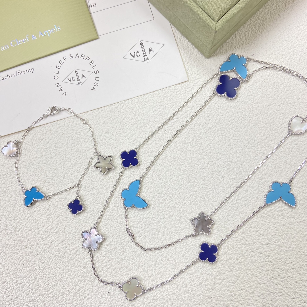 Van Cleef & Arpels Necklace New Star Butterfly Four-Leaf Clover Flower Necklace