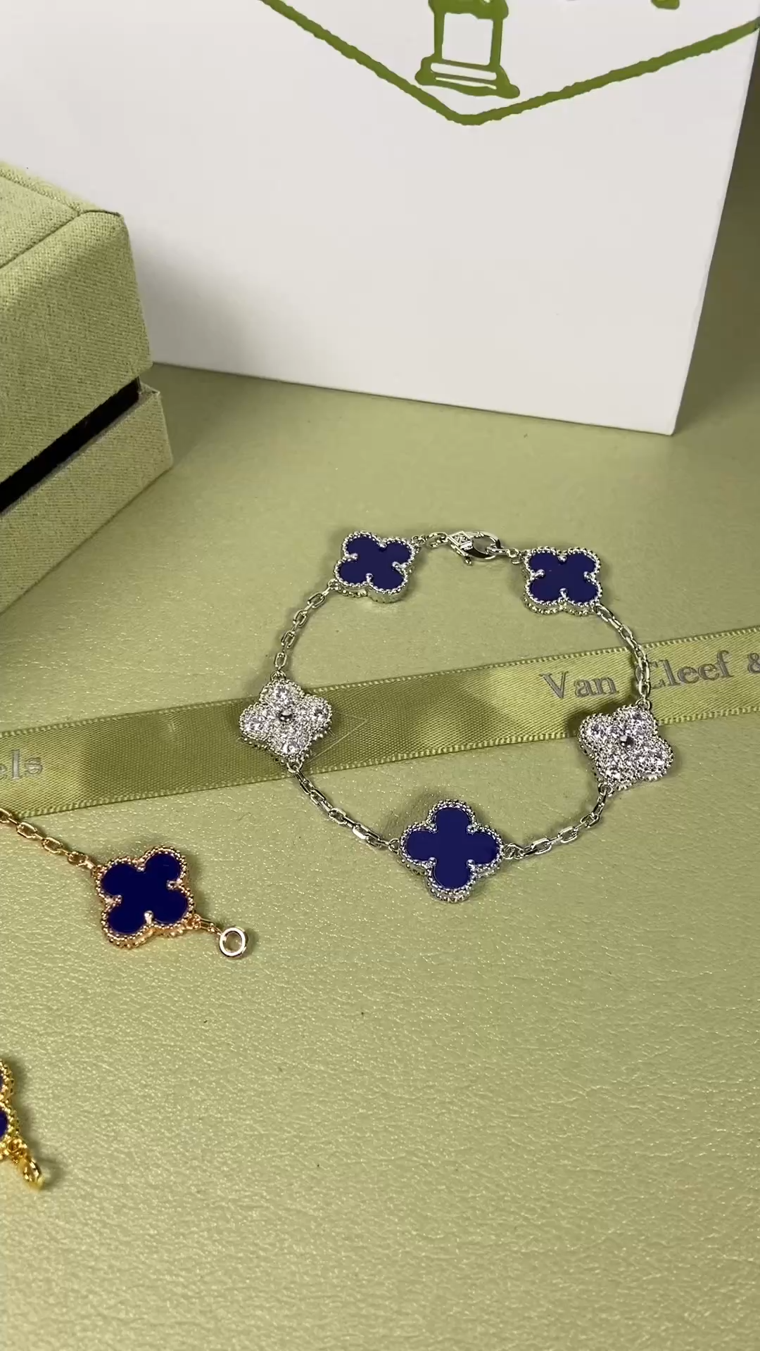 Van Cleef & Arpels lapis lazuli clover bracelet