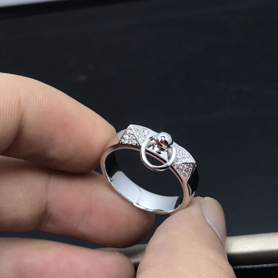 Hermès Rings New Pagoda Diamond Couple Rings