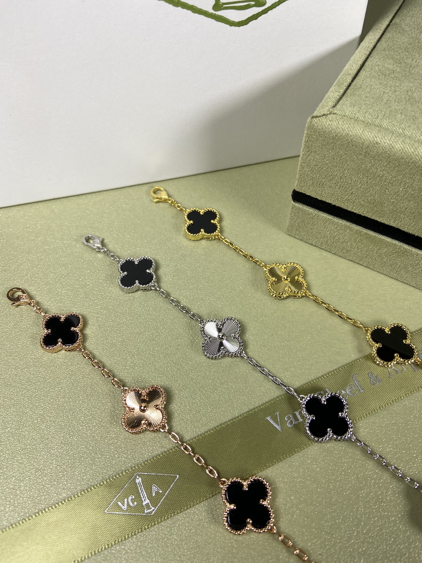 Van Cleef & Arpels Black Onyx Alhambra Bracelet