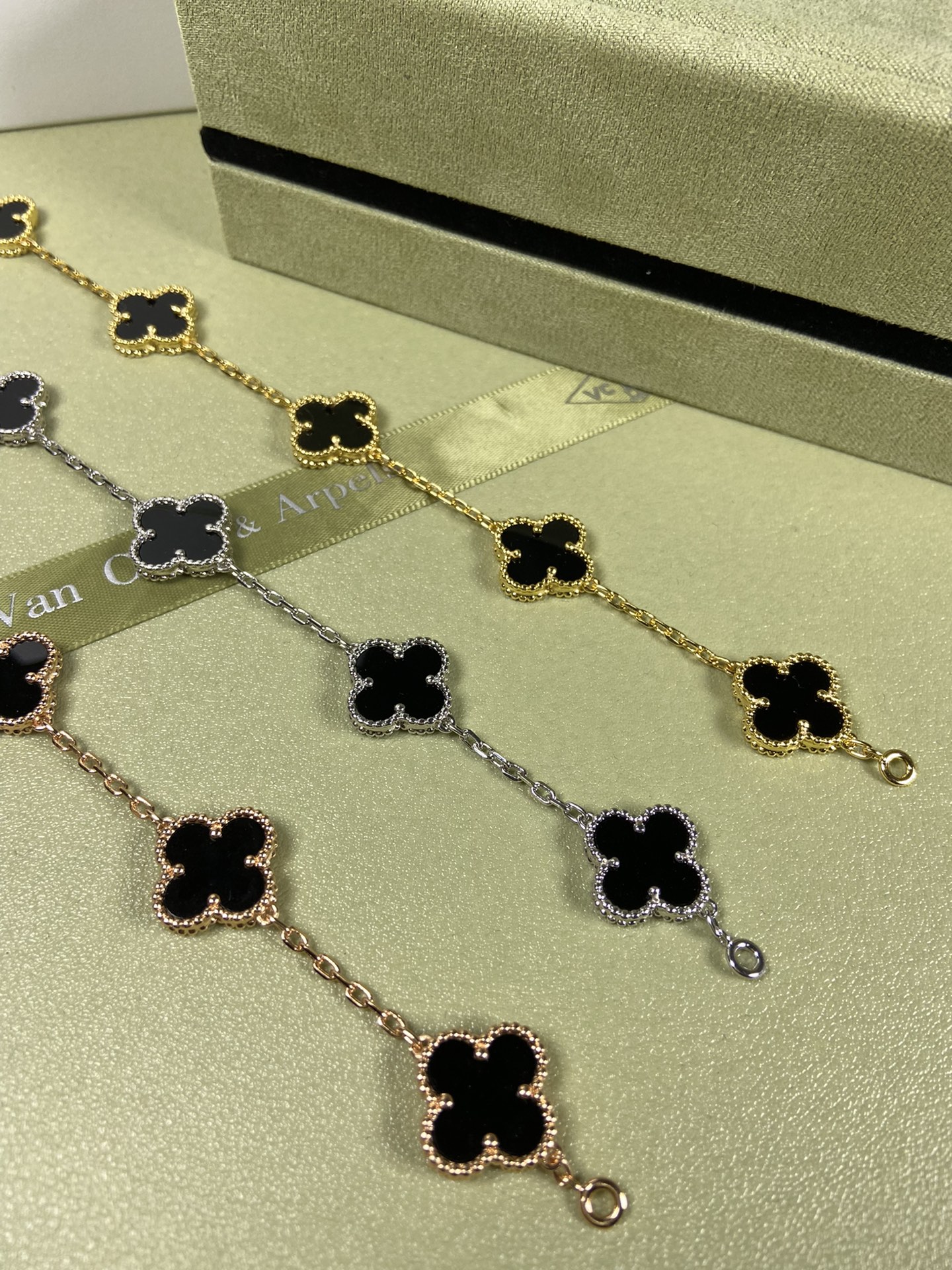 Van Cleef & Arpels Black Onyx Alhambra Bracelet