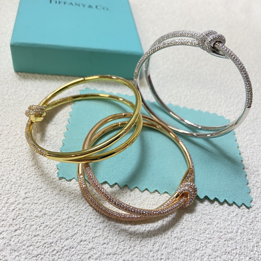 Tiffany Bracelet New full diamond twisted rope bracelet