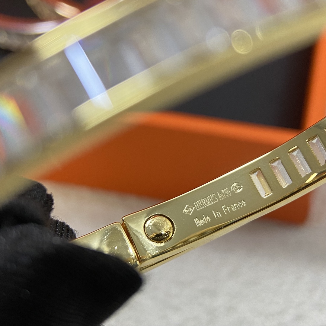 Hermes bracelet New ladder stone full diamond pig nose bracelet
