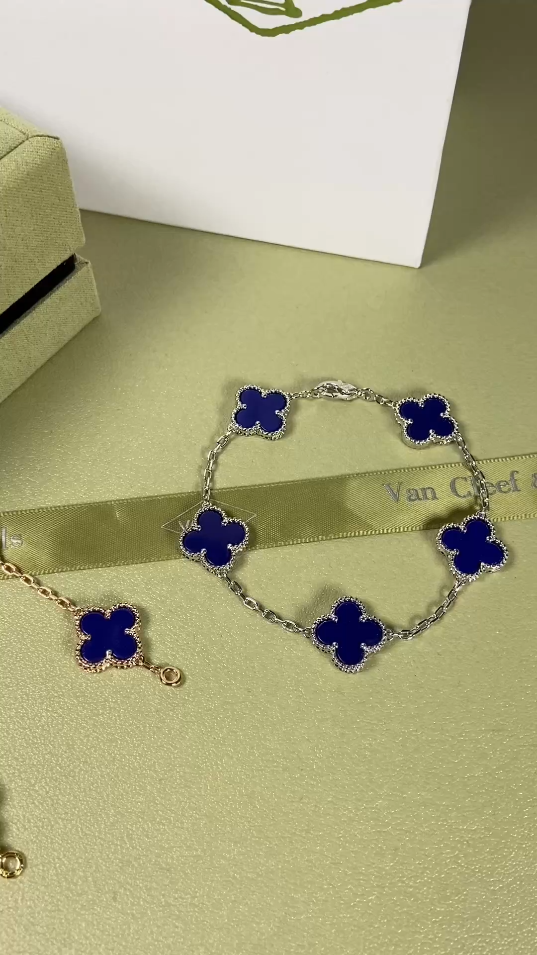 Van Cleef & Arpels lapis lazuli clover bracelet