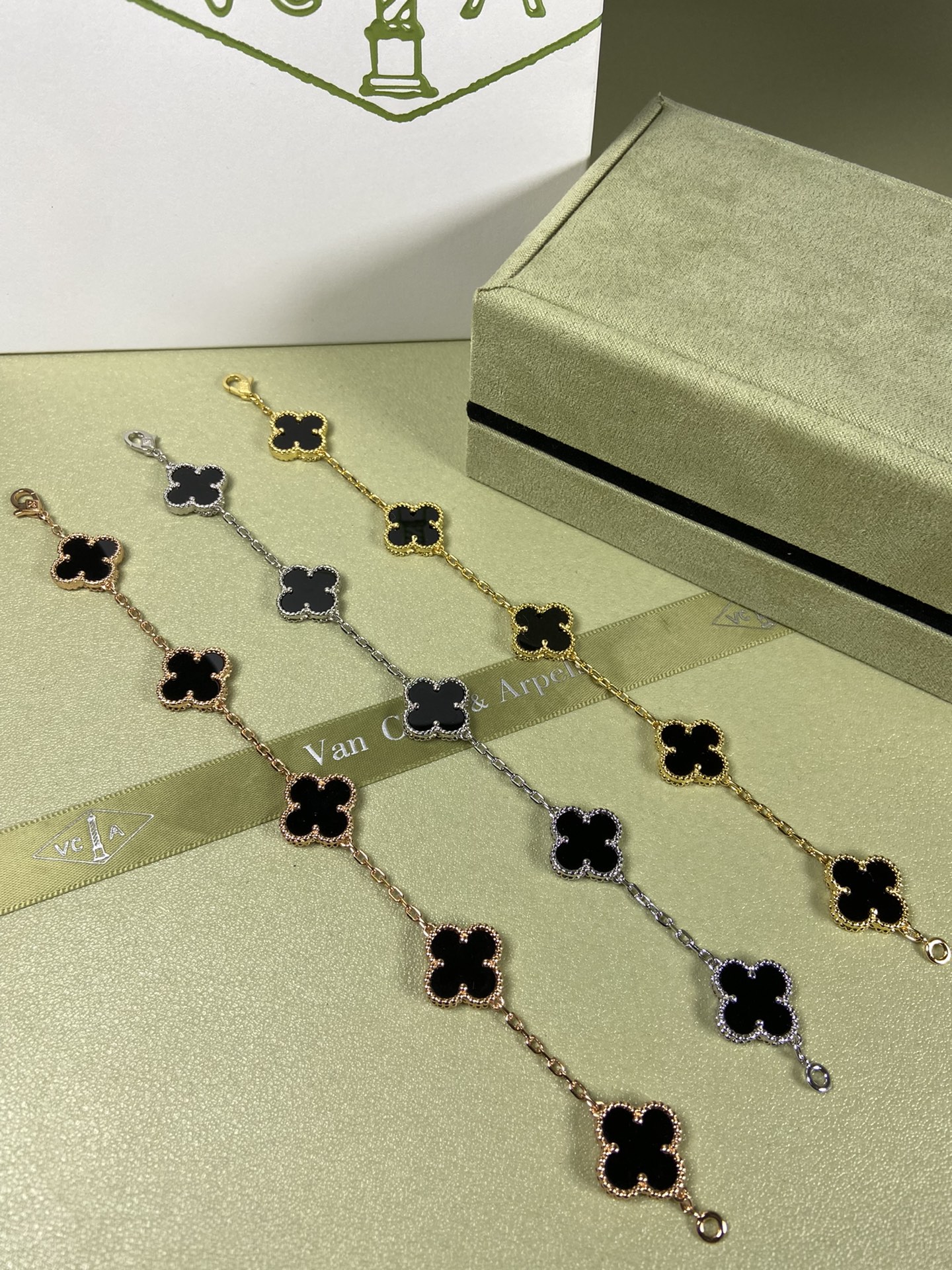 Van Cleef & Arpels Black Onyx Alhambra Bracelet